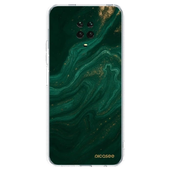 Picasee silikonski prozorni ovitek za Xiaomi Redmi Note 9 Pro - Green