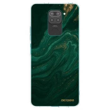 Picasee silikonski črni ovitek za Xiaomi Redmi Note 9 - Green