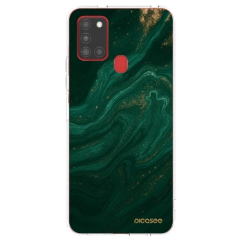 Picasee silikonski prozorni ovitek za Samsung Galaxy A21s - Green