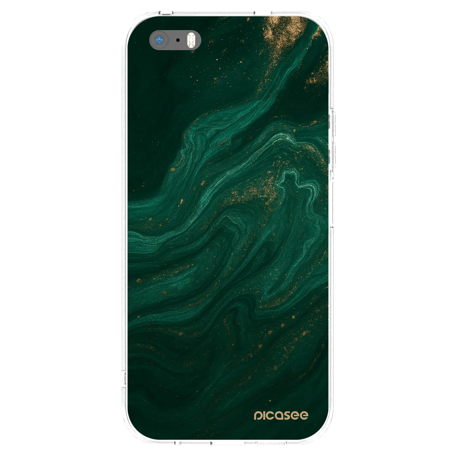 Picasee silikonski prozorni ovitek za Apple iPhone 5/5S/SE - Green