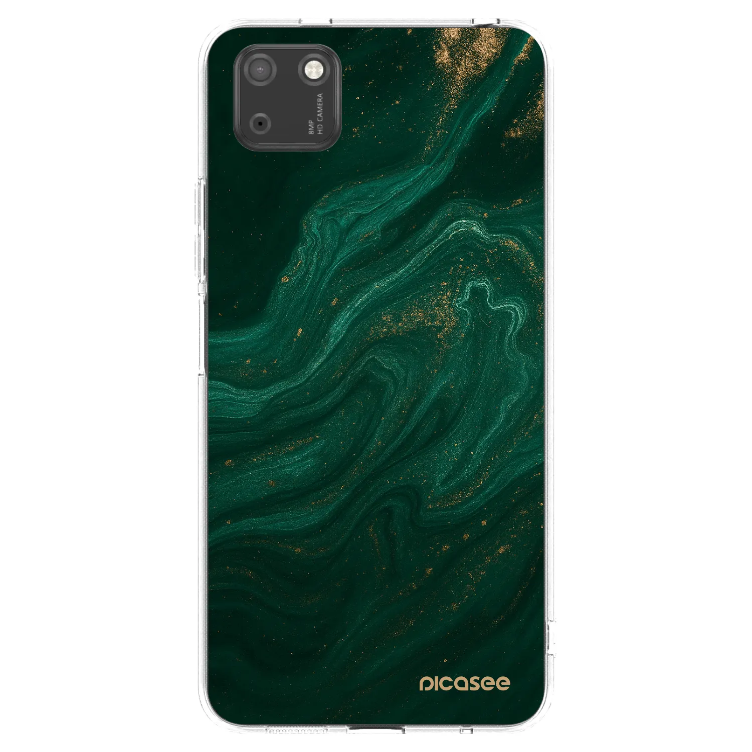 Picasee silikonski prozorni ovitek za Huawei Y5P - Green