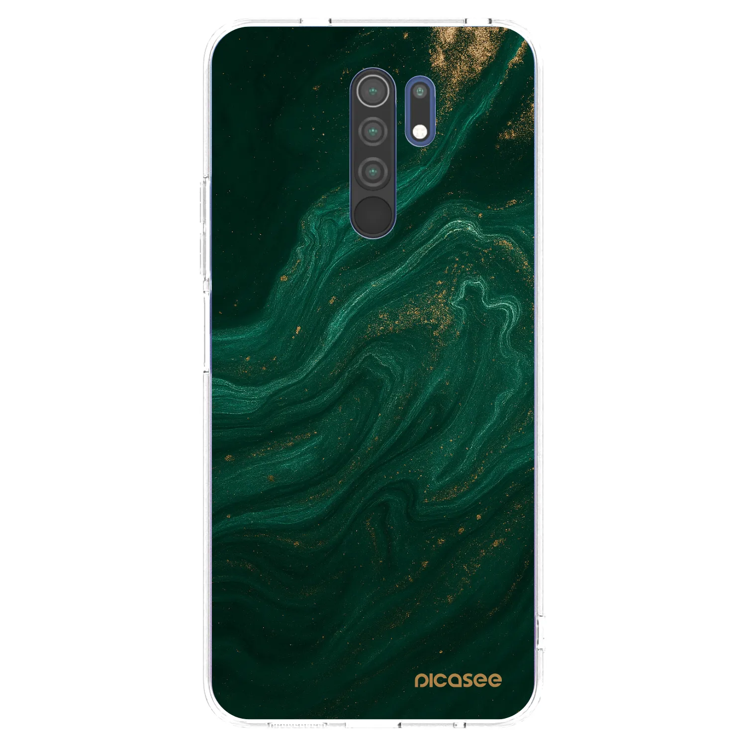 Picasee silikonski prozorni ovitek za Xiaomi Redmi 9 - Green