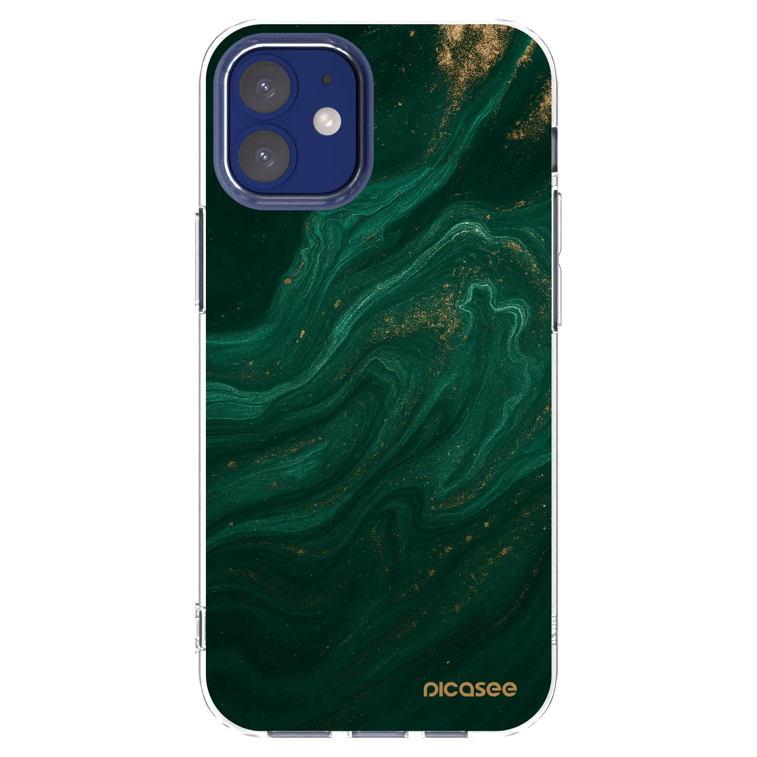 Picasee silikonski prozorni ovitek za Apple iPhone 12 mini - Green