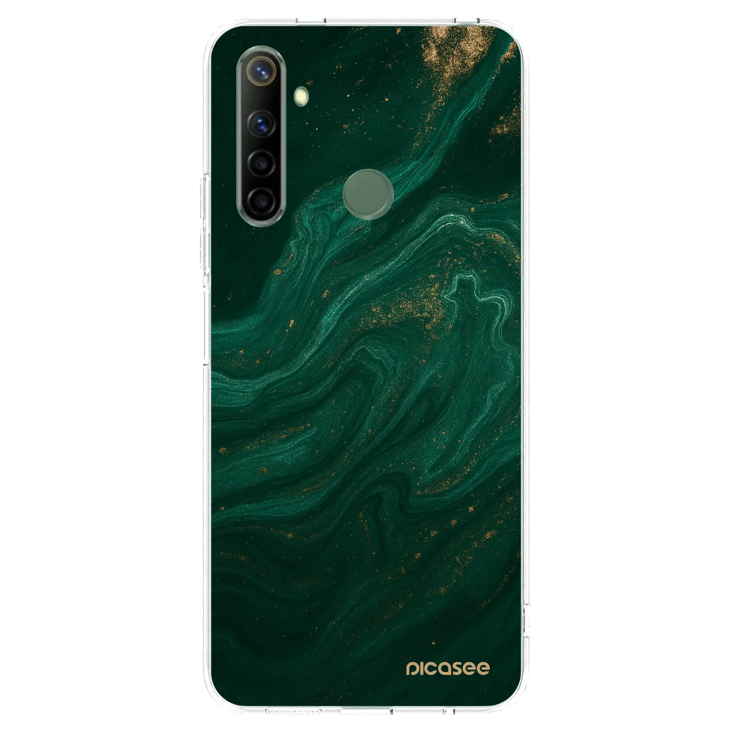 Picasee silikonski prozorni ovitek za Realme 6i - Green