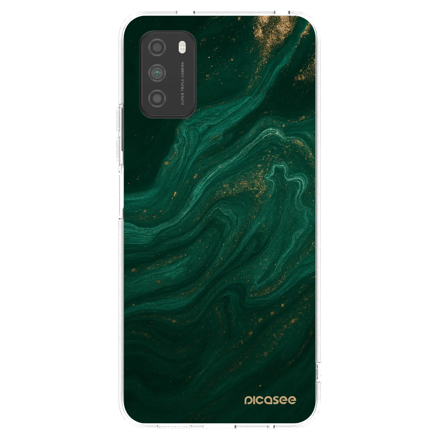 Picasee silikonski prozorni ovitek za Xiaomi Poco M3 - Green