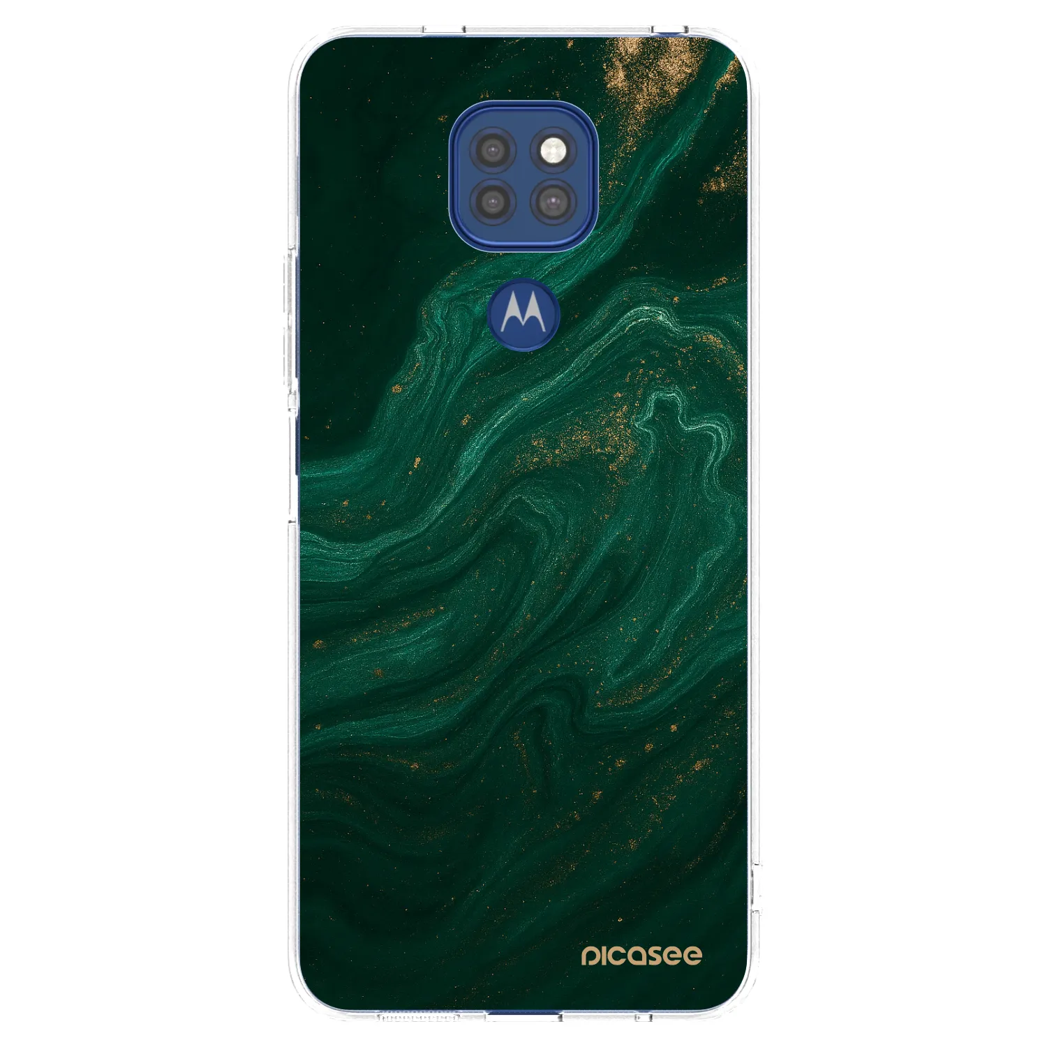 Picasee silikonski prozorni ovitek za Motorola Moto G9 Play - Green