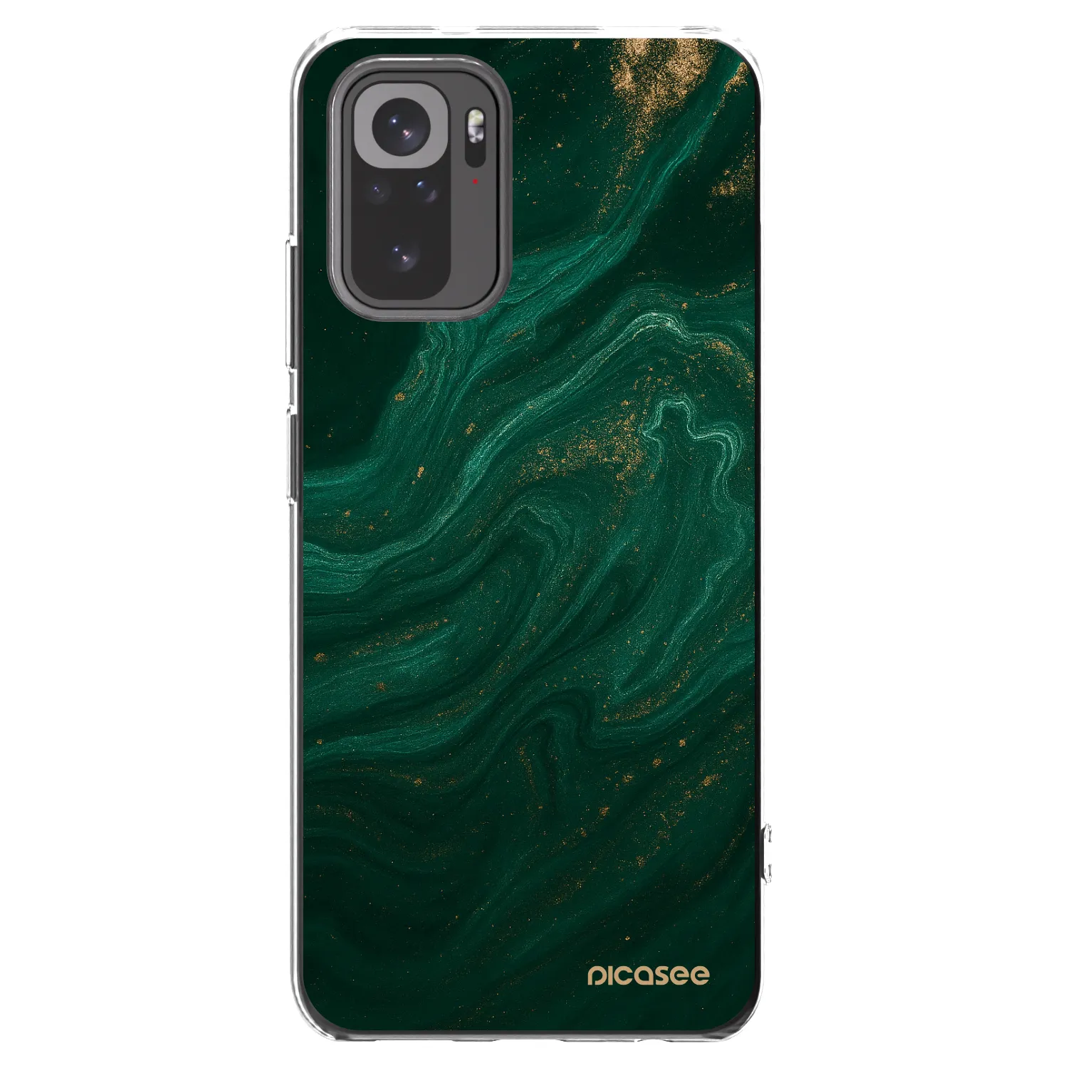 Picasee silikonski prozorni ovitek za Xiaomi Redmi Note 10 - Green