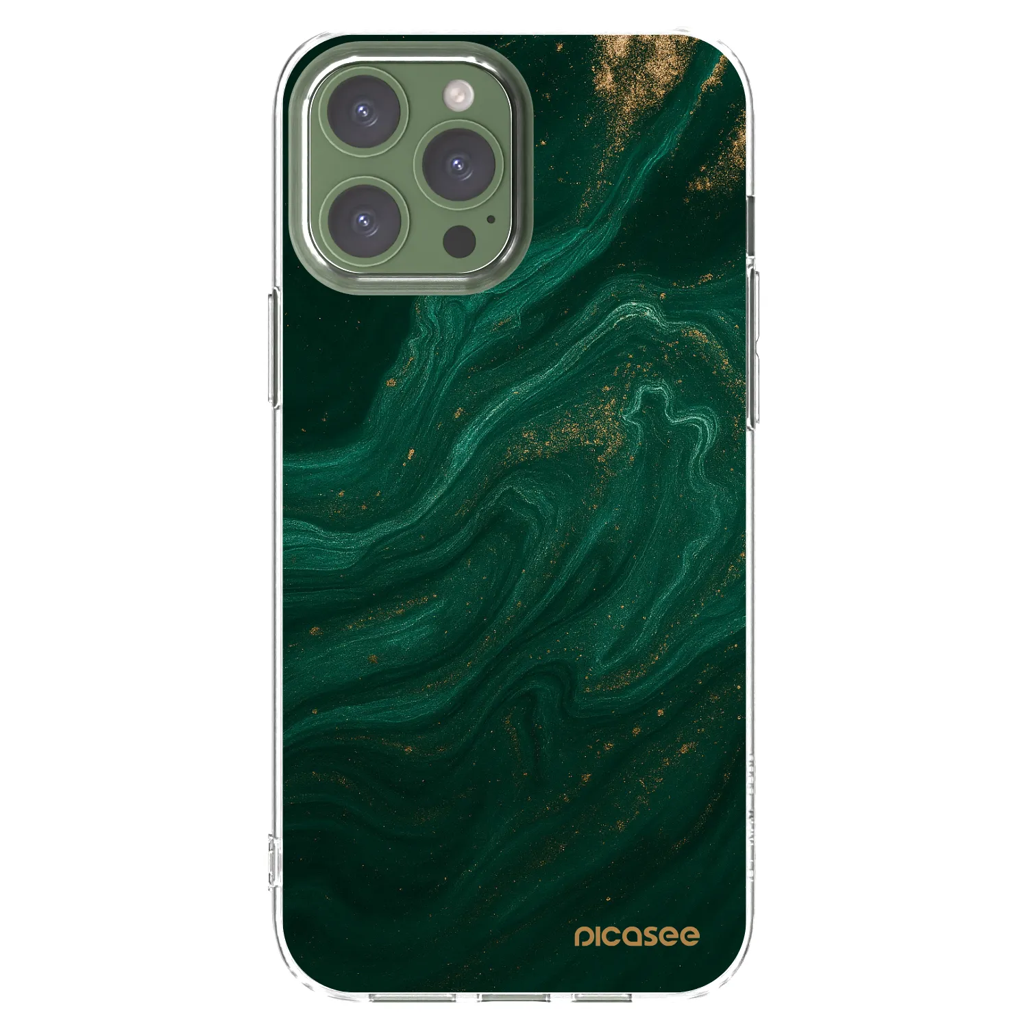 Picasee silikonski prozorni ovitek za Apple iPhone 13 Pro Max - Green
