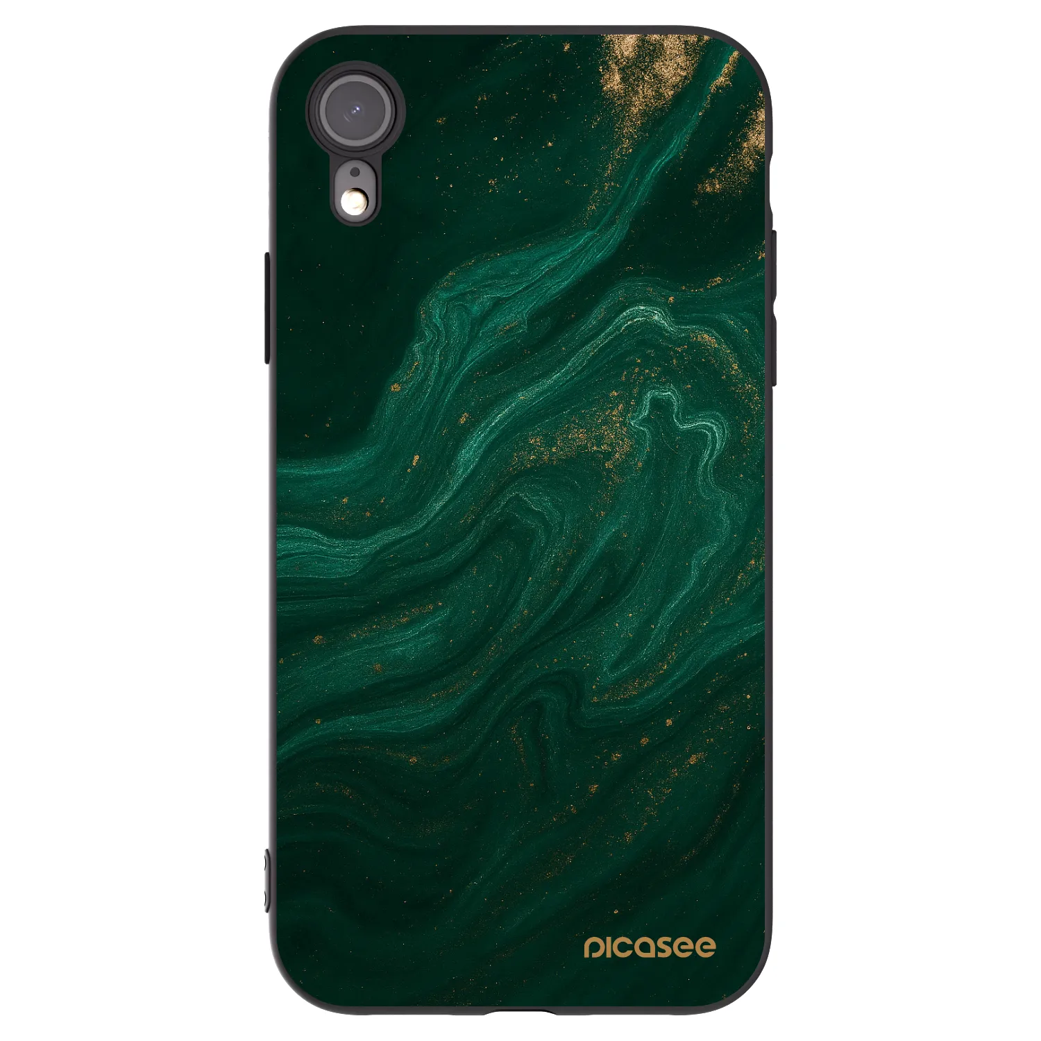 Picasee silikonski črni ovitek za Apple iPhone XR - Green