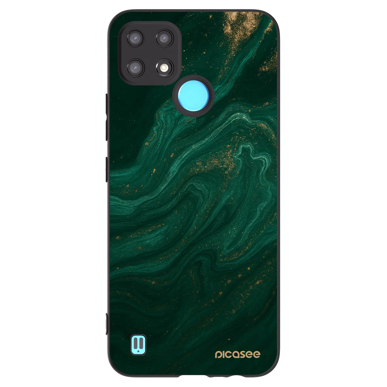 Picasee silikonski črni ovitek za Realme C21 - Green
