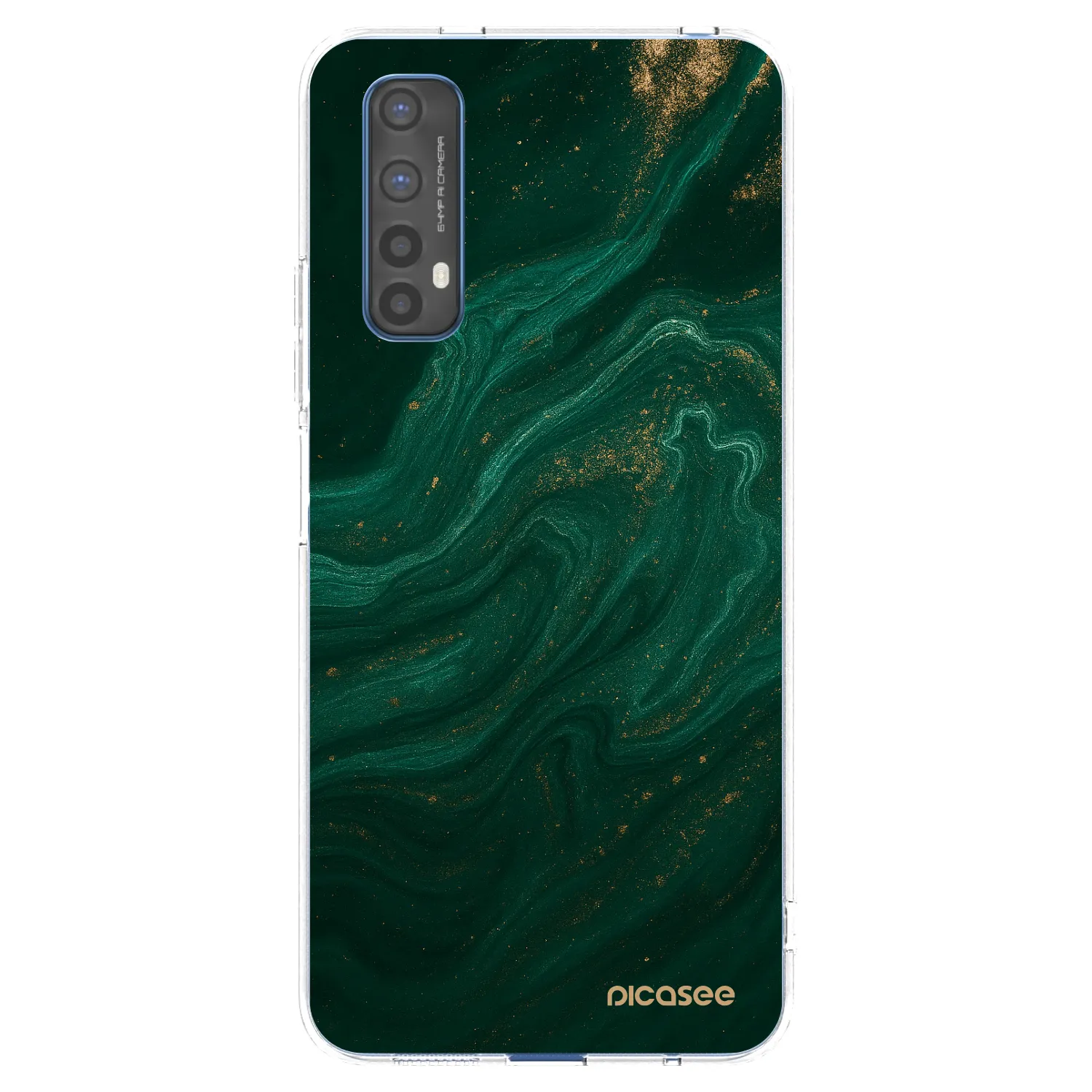 Picasee silikonski prozorni ovitek za Realme 7 - Green