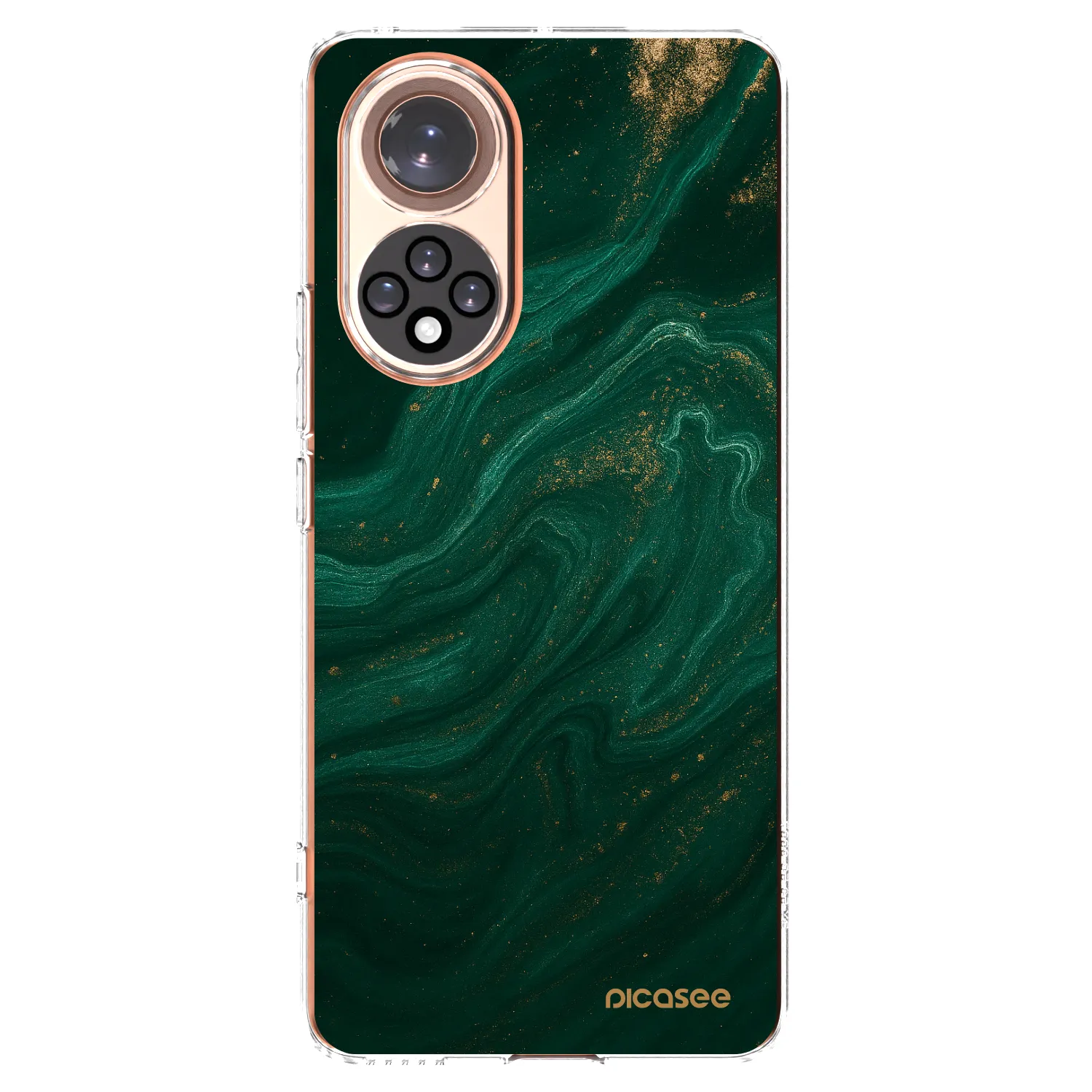 Picasee silikonski prozorni ovitek za Honor 50 5G - Green