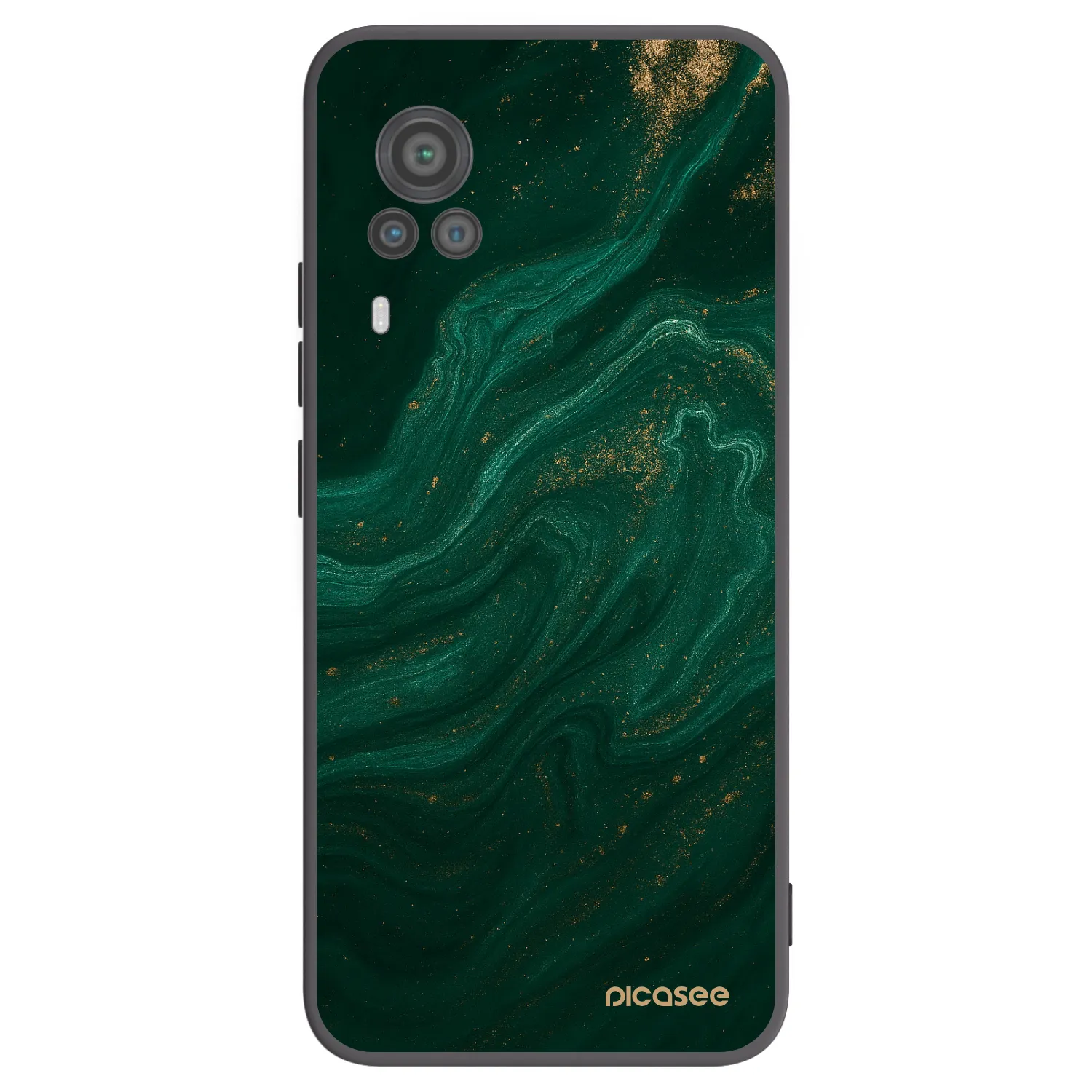 Picasee silikonski črni ovitek za Vivo X60 Pro 5G - Green