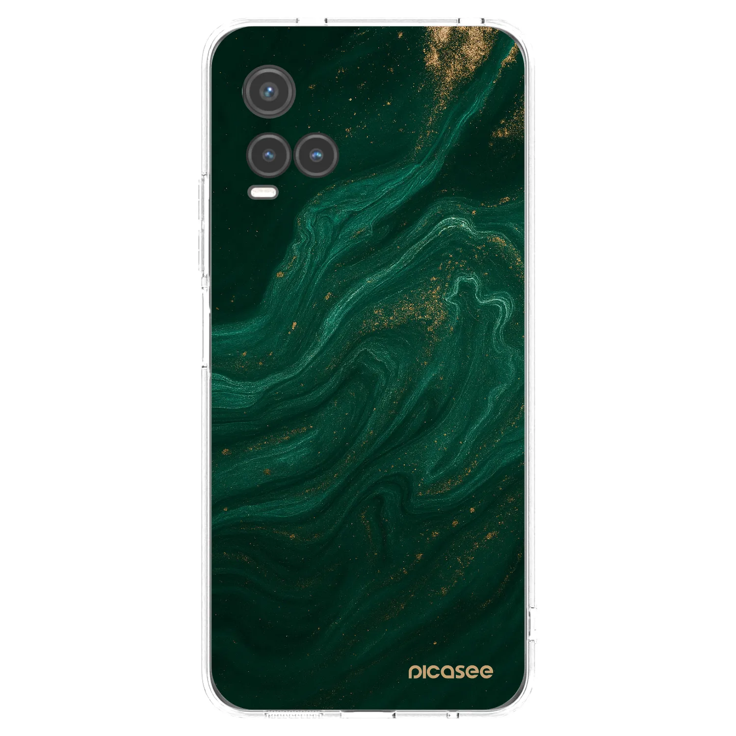 Picasee silikonski prozorni ovitek za Vivo Y33s - Green