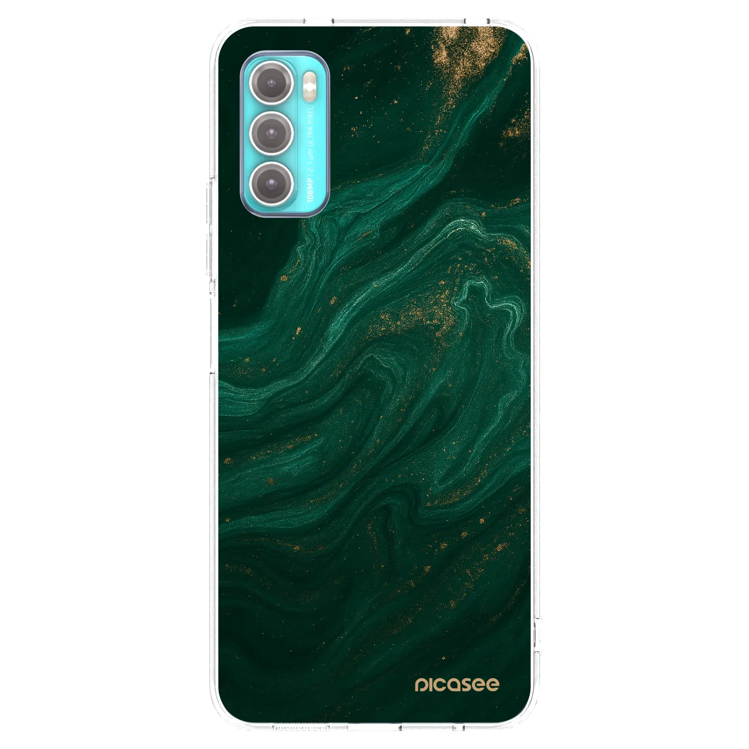 Picasee silikonski prozorni ovitek za Motorola Moto G60 - Green