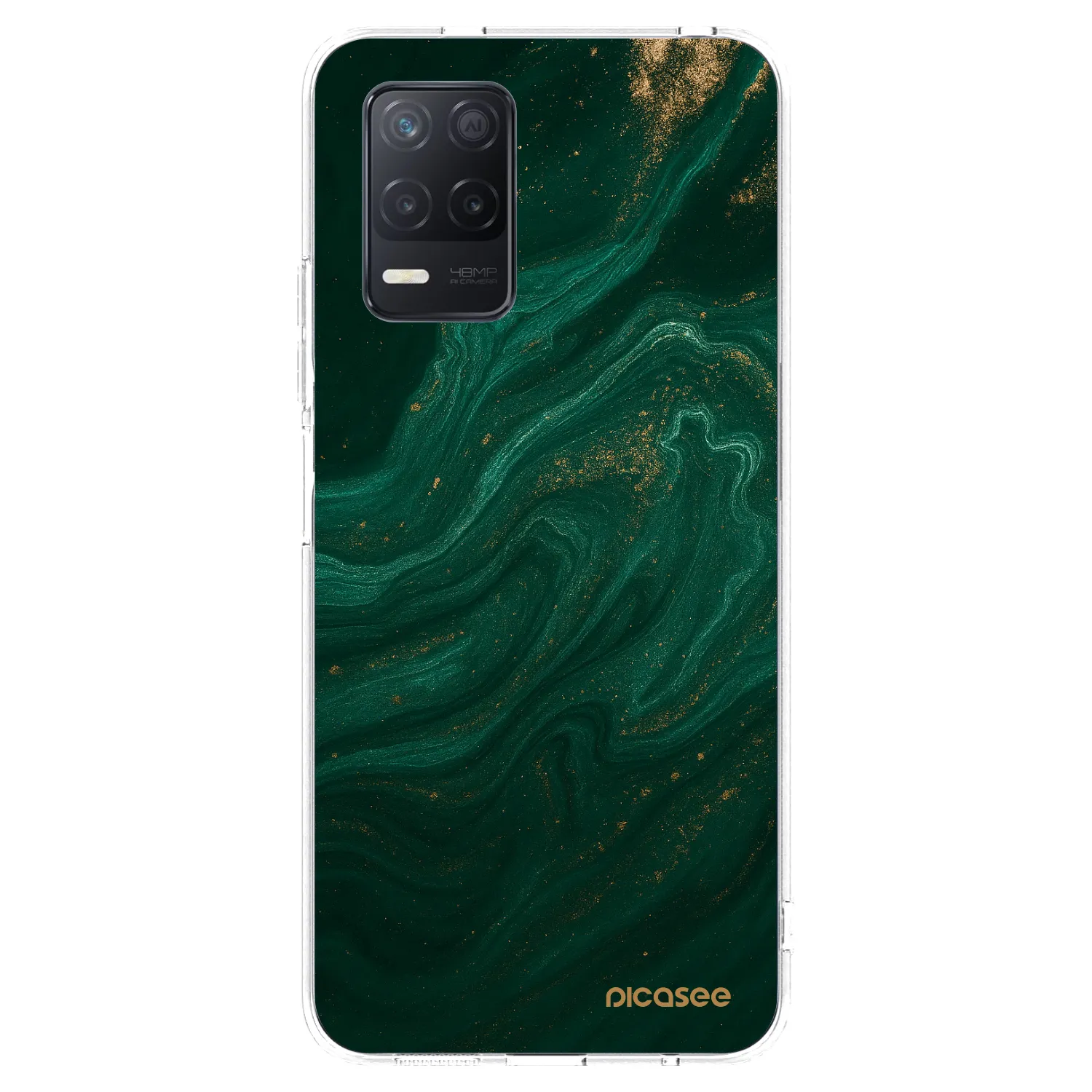 Picasee silikonski prozorni ovitek za Realme 8 5G - Green