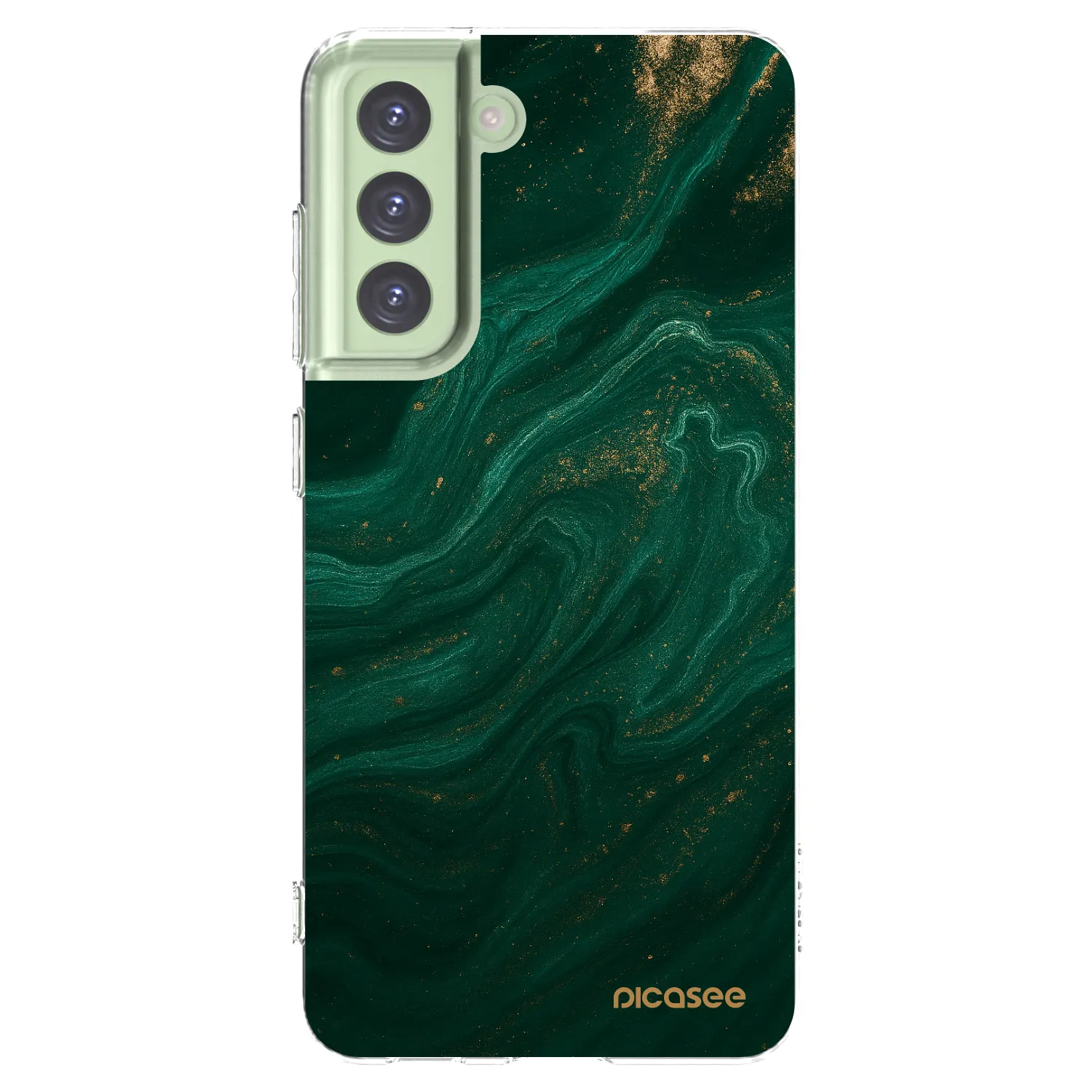 Picasee silikonski prozorni ovitek za Samsung Galaxy S21 FE 5G - Green