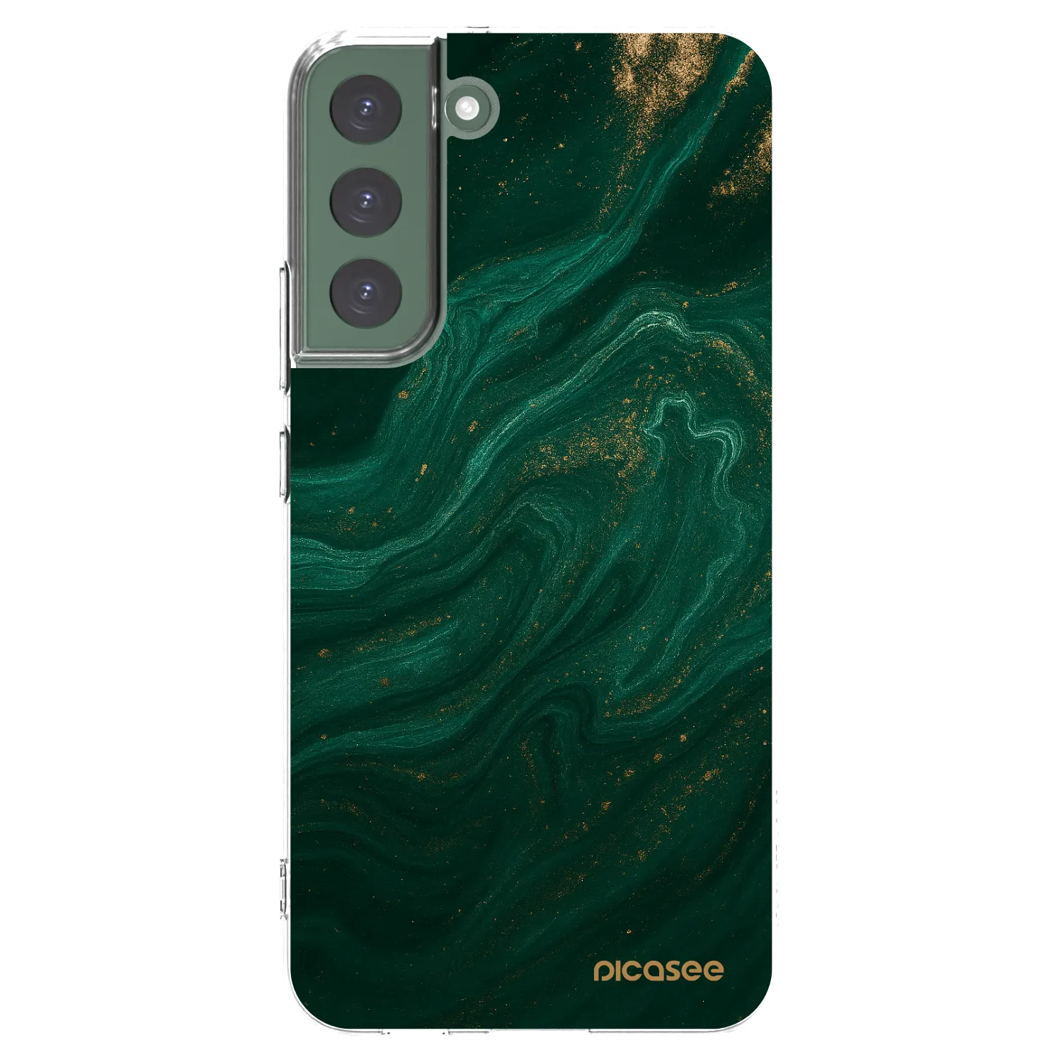 Picasee silikonski prozorni ovitek za Samsung Galaxy S22+ 5G - Green