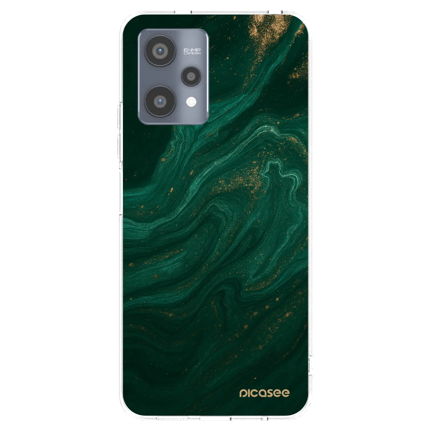 Picasee silikonski prozorni ovitek za Realme 9 Pro 5G - Green