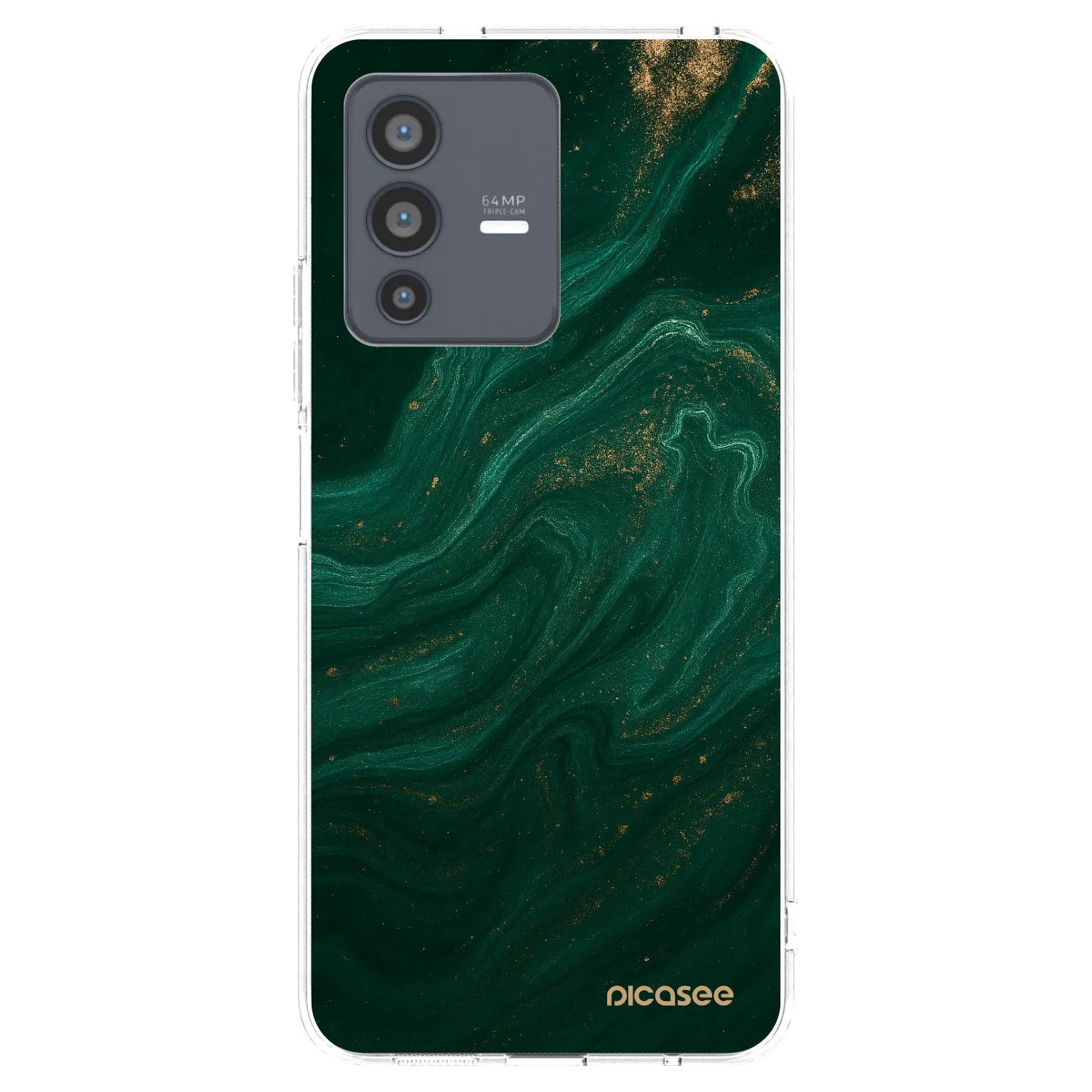 Picasee silikonski prozorni ovitek za Vivo V23 5G - Green