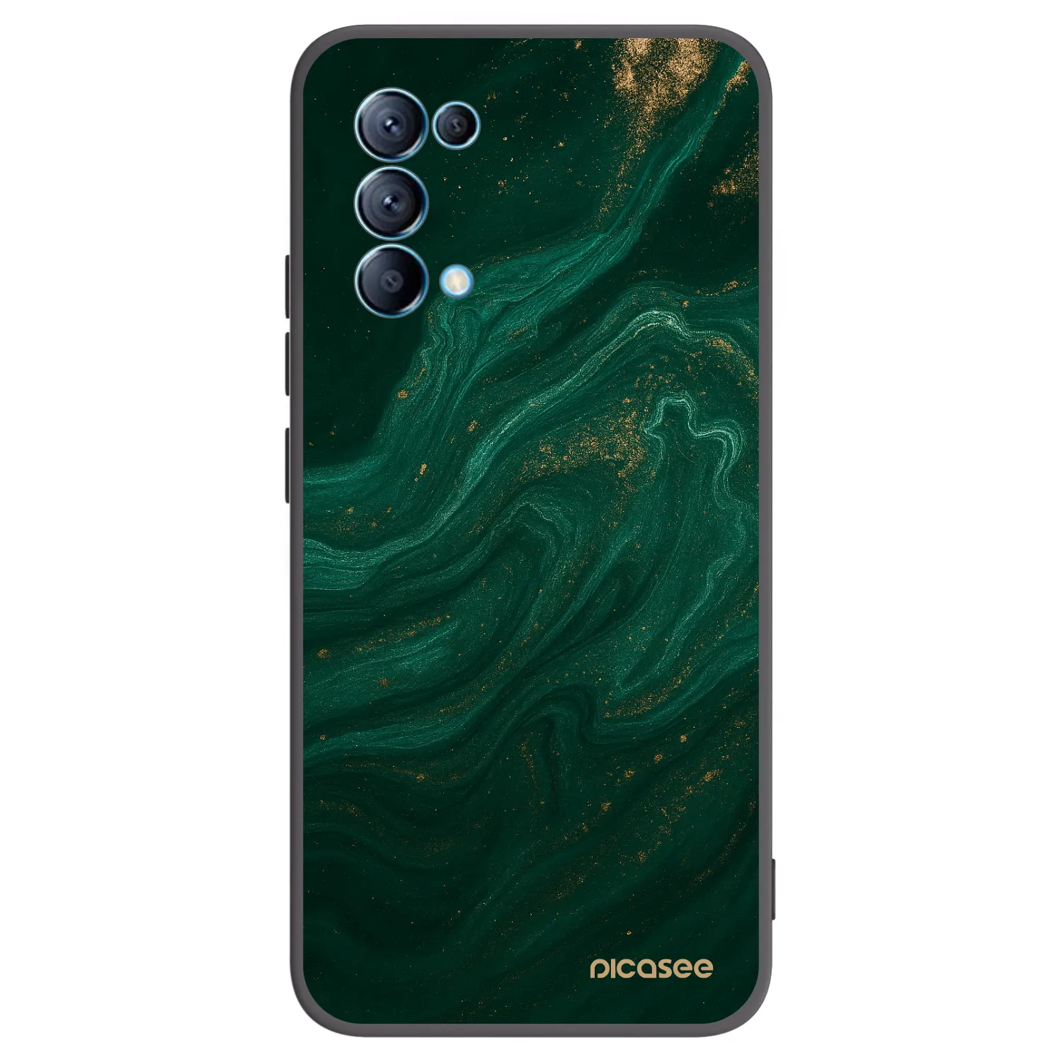 Picasee silikonski črni ovitek za OPPO Reno 5 5G - Green