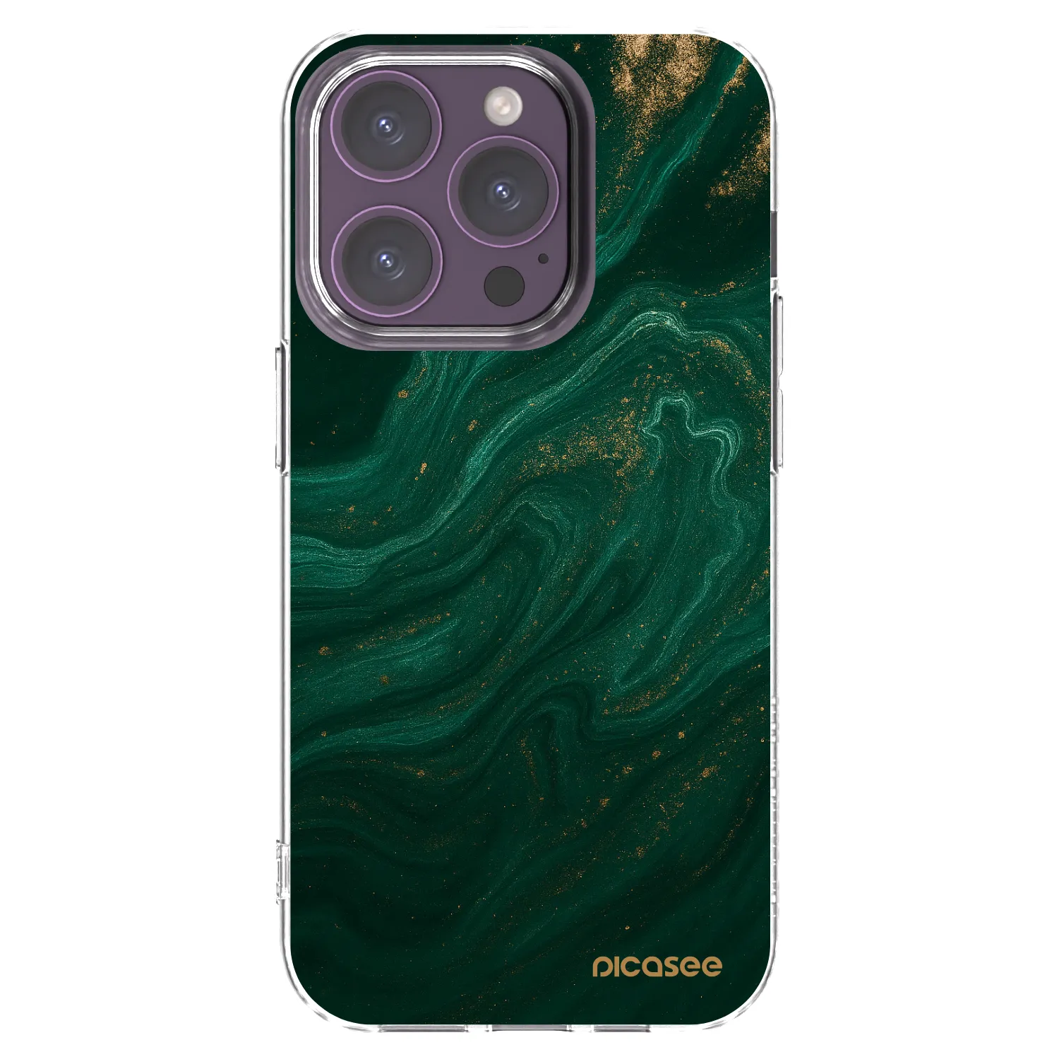 Picasee silikonski prozorni ovitek za Apple iPhone 14 Pro - Green