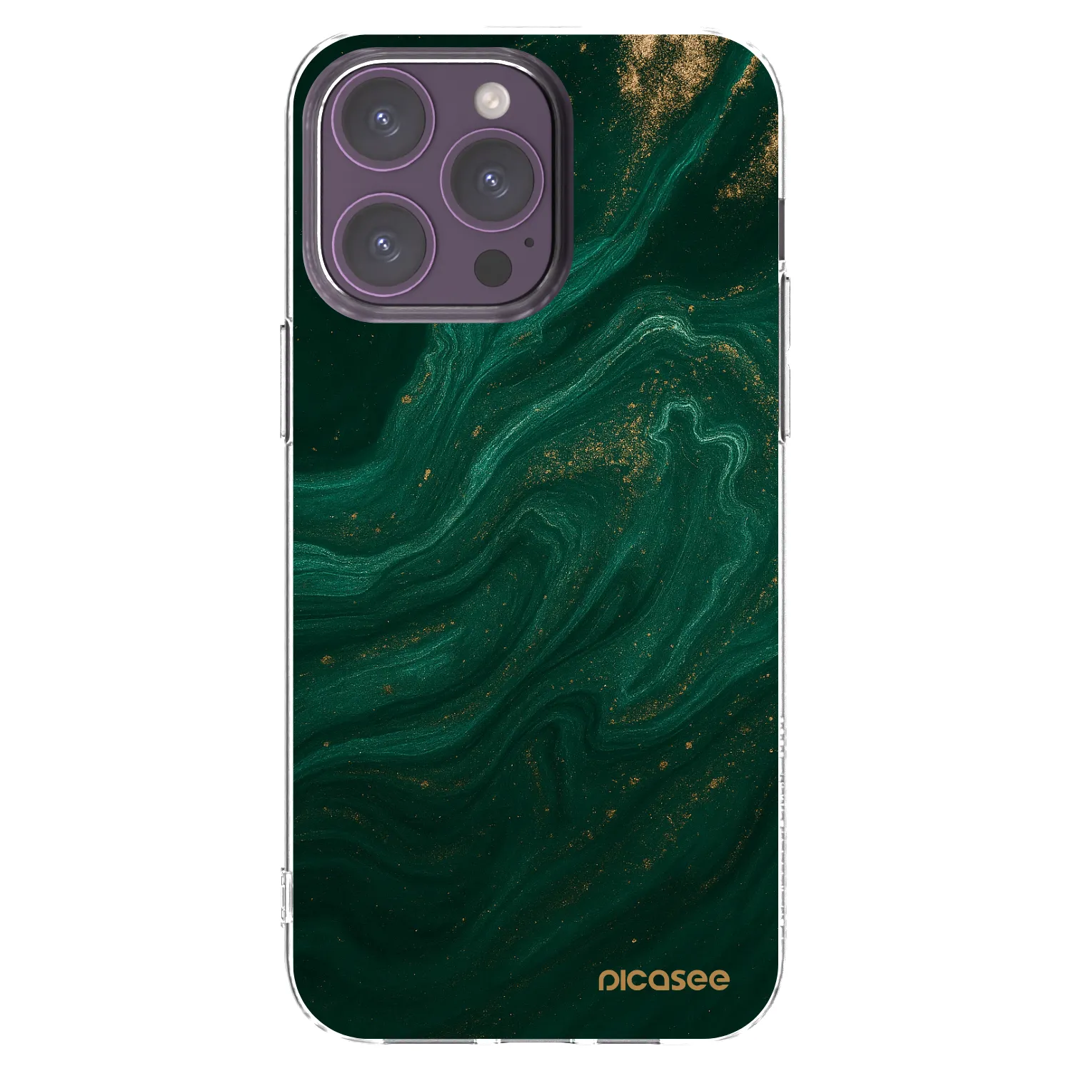Picasee silikonski prozorni ovitek za Apple iPhone 14 Pro Max - Green