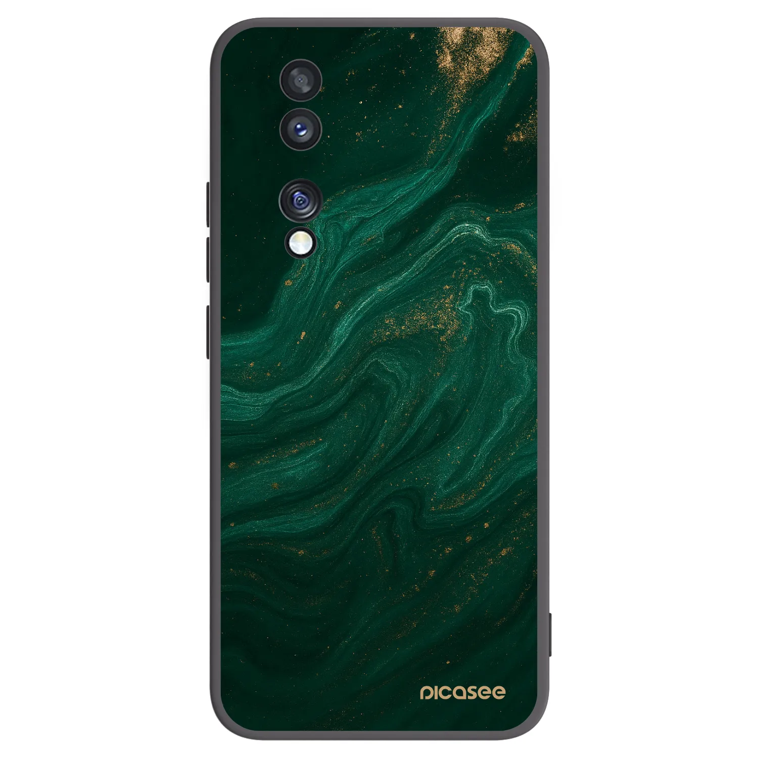 Picasee silikonski črni ovitek za Honor 70 - Green