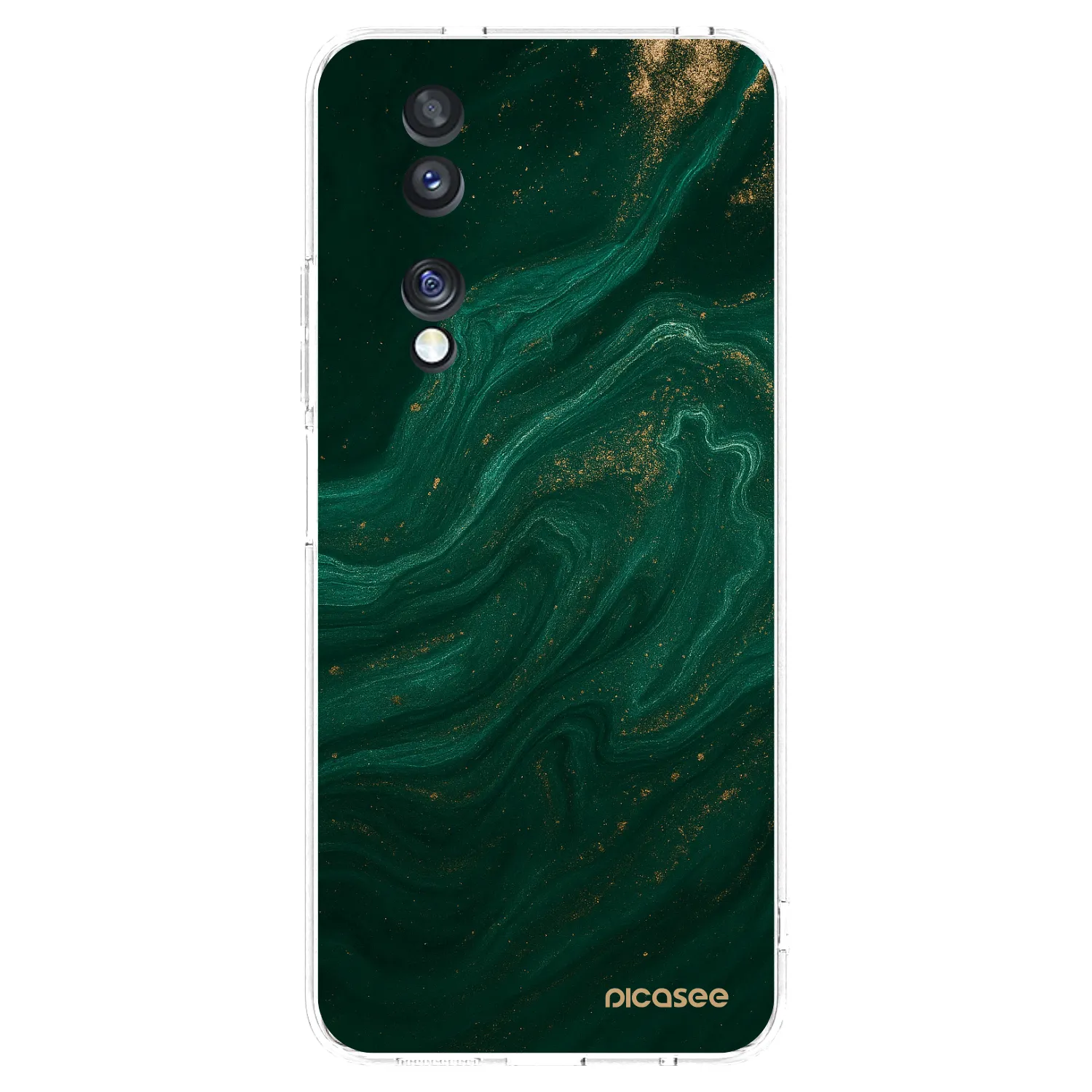 Picasee silikonski prozorni ovitek za Honor 70 - Green