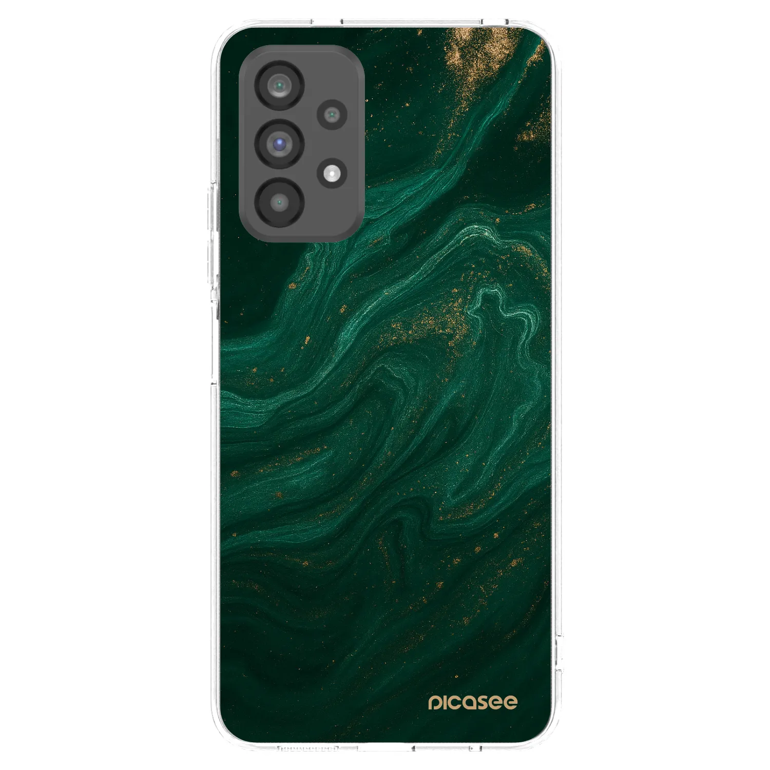 Picasee silikonski prozorni ovitek za Samsung Galaxy A73 5G - Green