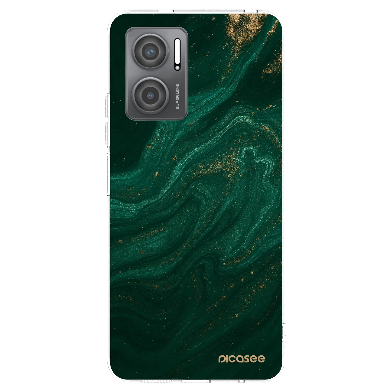 Picasee silikonski prozorni ovitek za Xiaomi Redmi 10 5G - Green