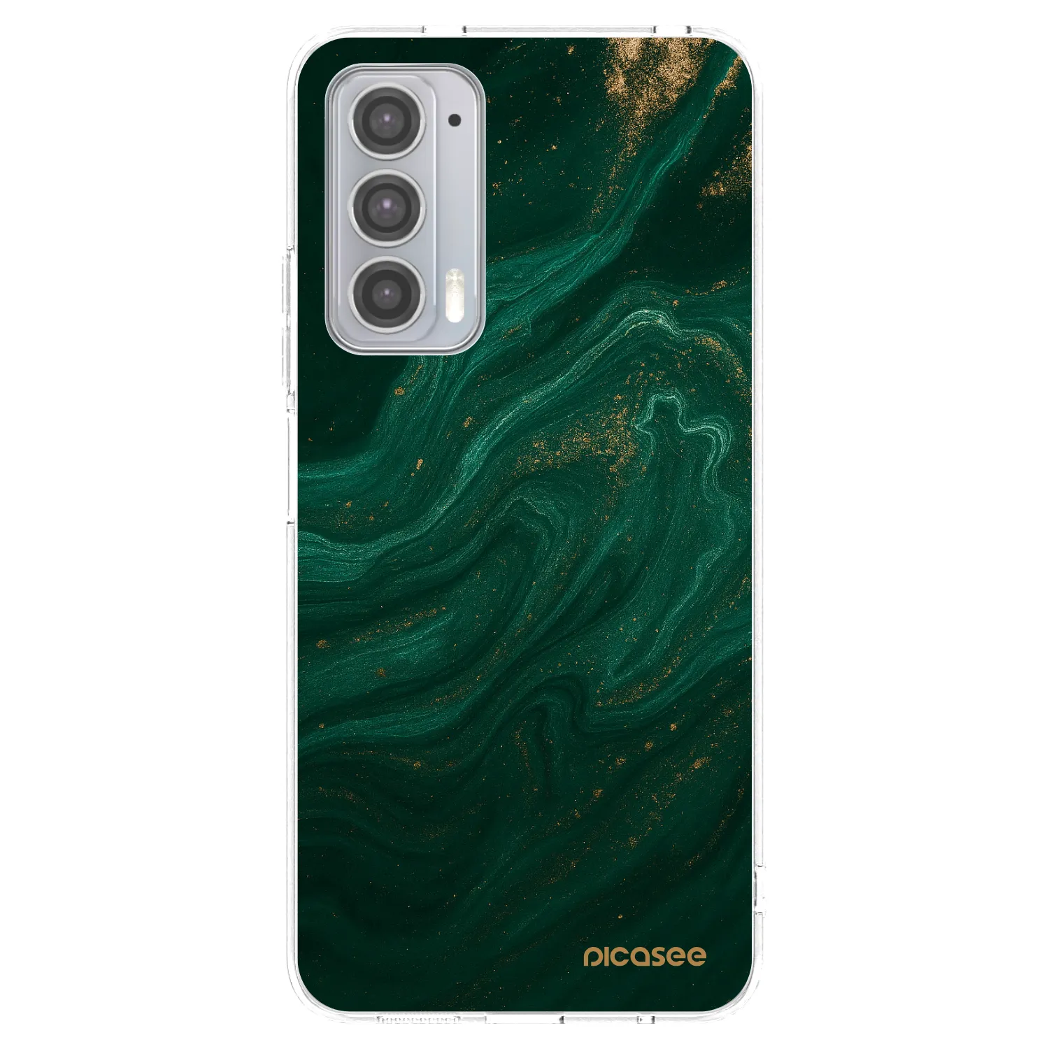 Picasee silikonski prozorni ovitek za Motorola Edge 20 - Green