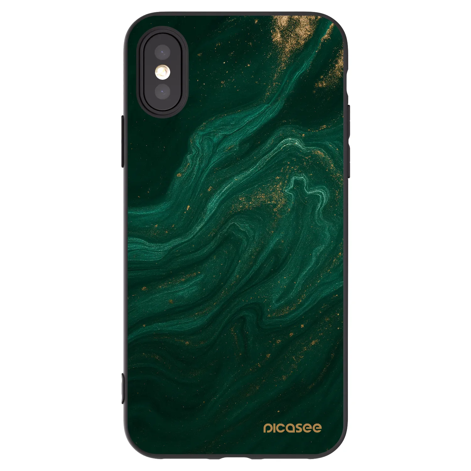 Picasee silikonski črni ovitek za Apple iPhone X/XS - Green