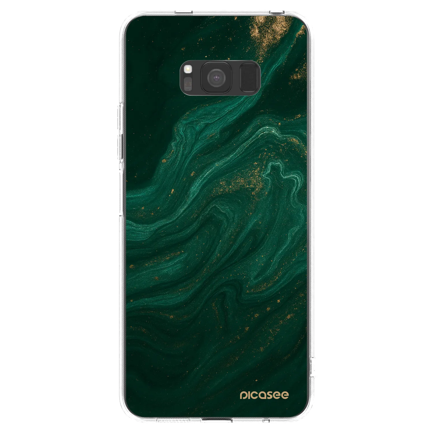 Picasee silikonski prozorni ovitek za Samsung Galaxy S8 G950F - Green