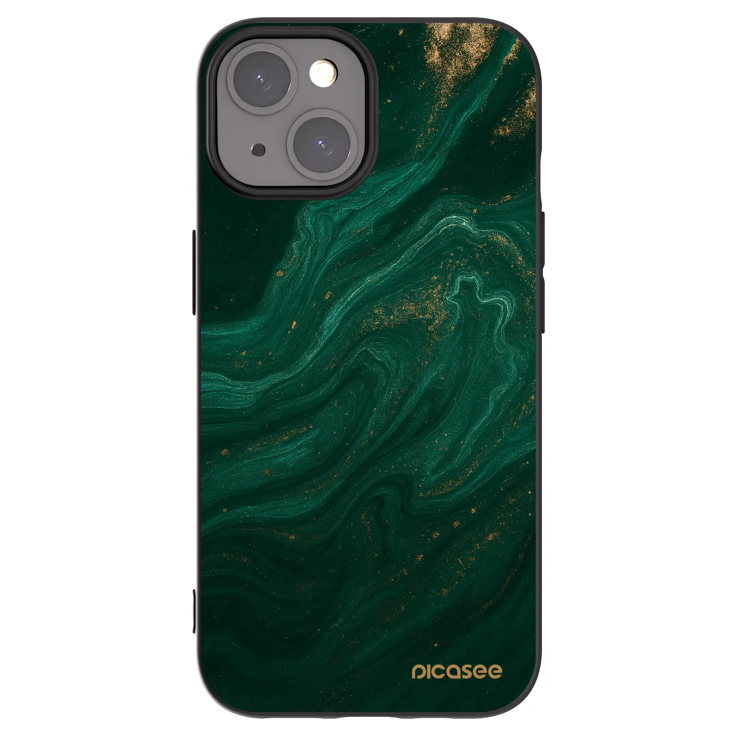 Picasee silikonski črni ovitek za Apple iPhone 15 - Green