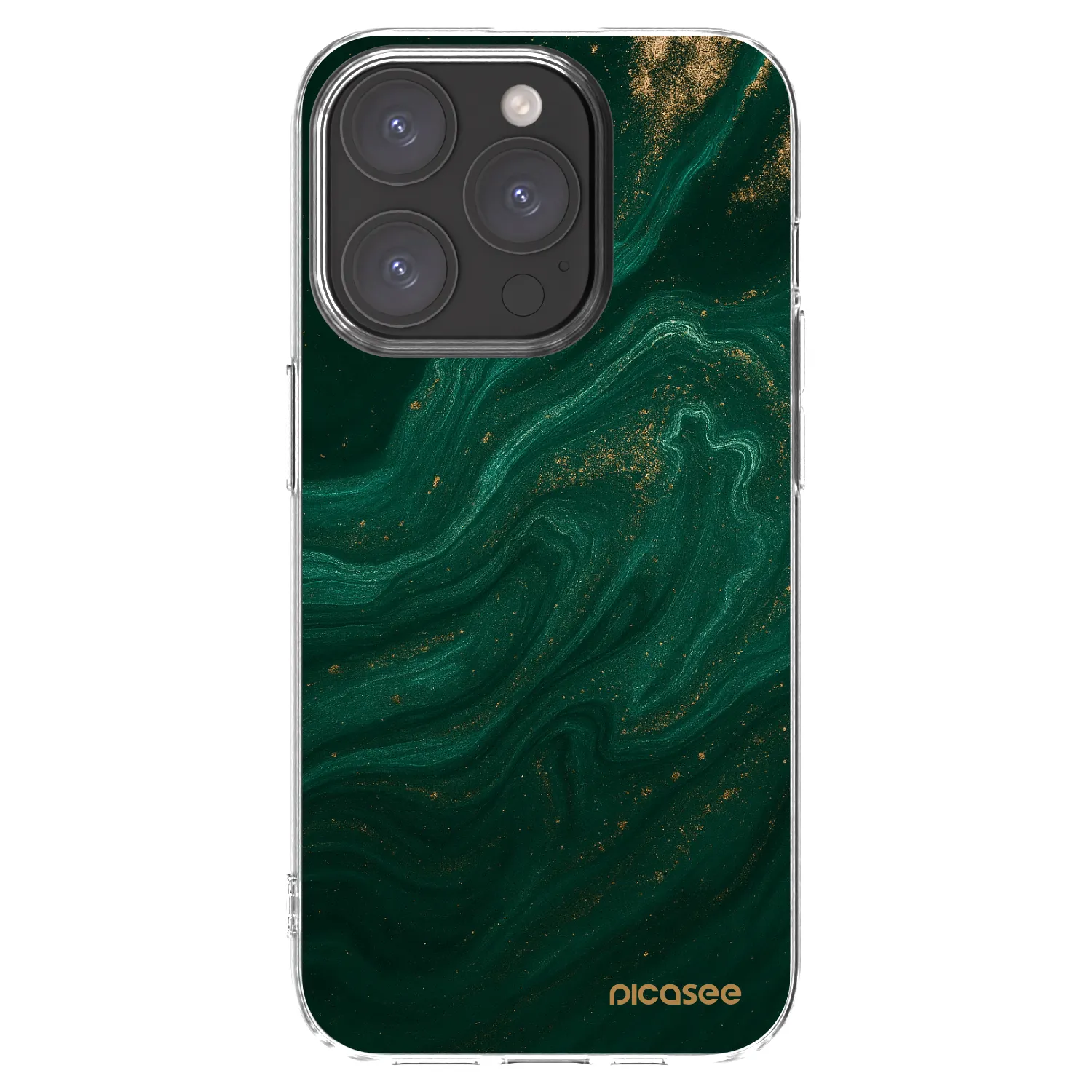 Picasee silikonski prozorni ovitek za Apple iPhone 15 Pro - Green