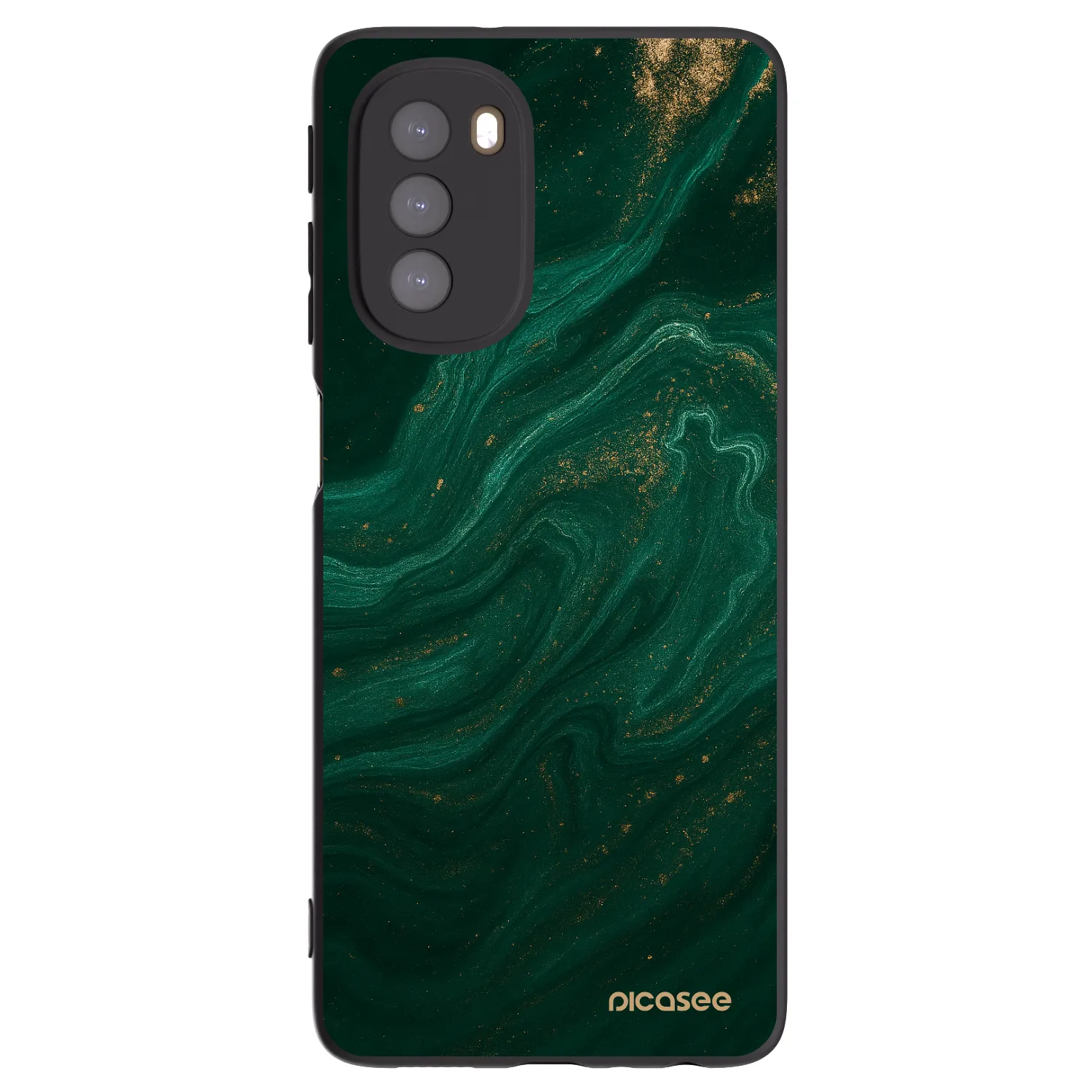 Picasee silikonski črni ovitek za Motorola Moto G51 - Green