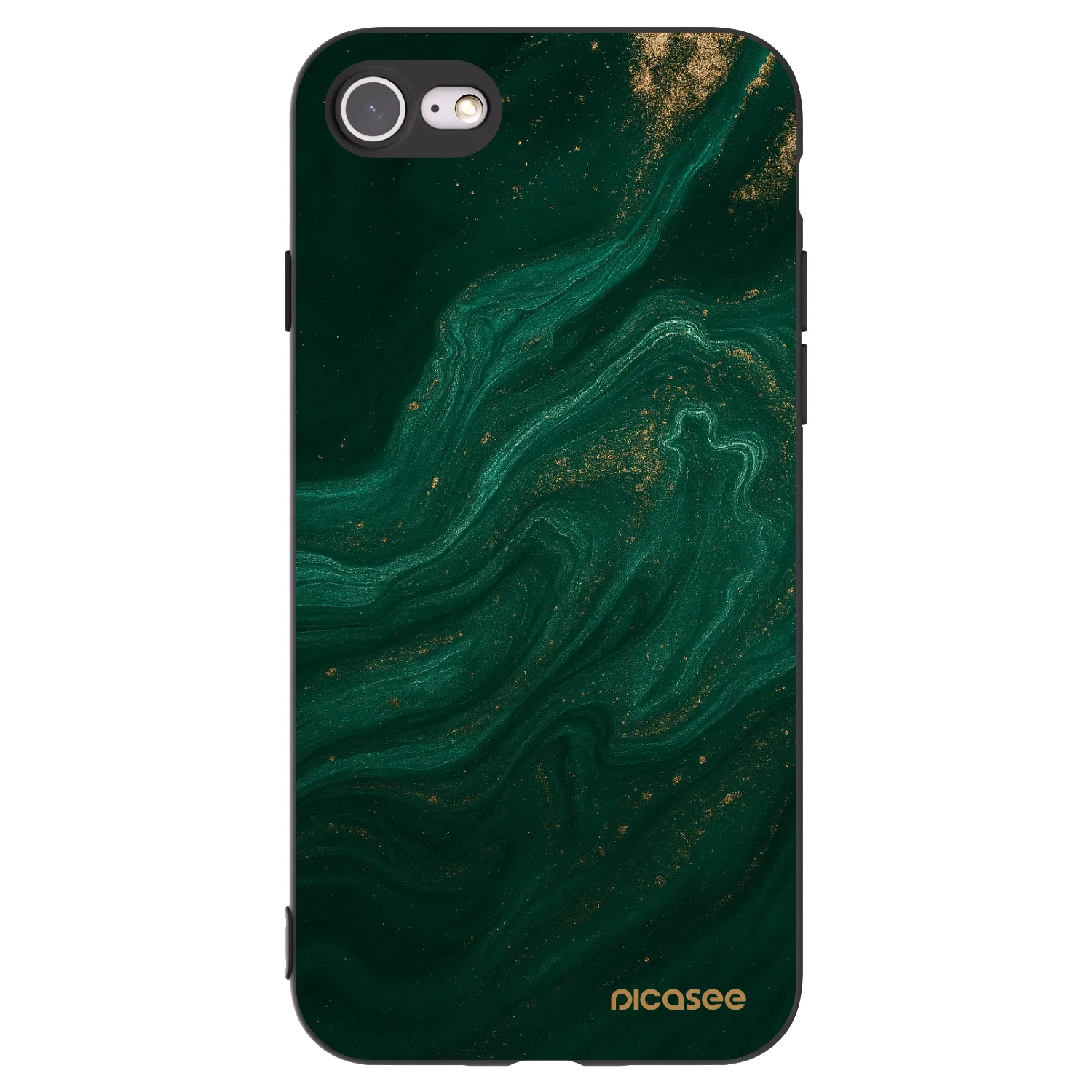 Picasee silikonski črni ovitek za Apple iPhone 7 - Green