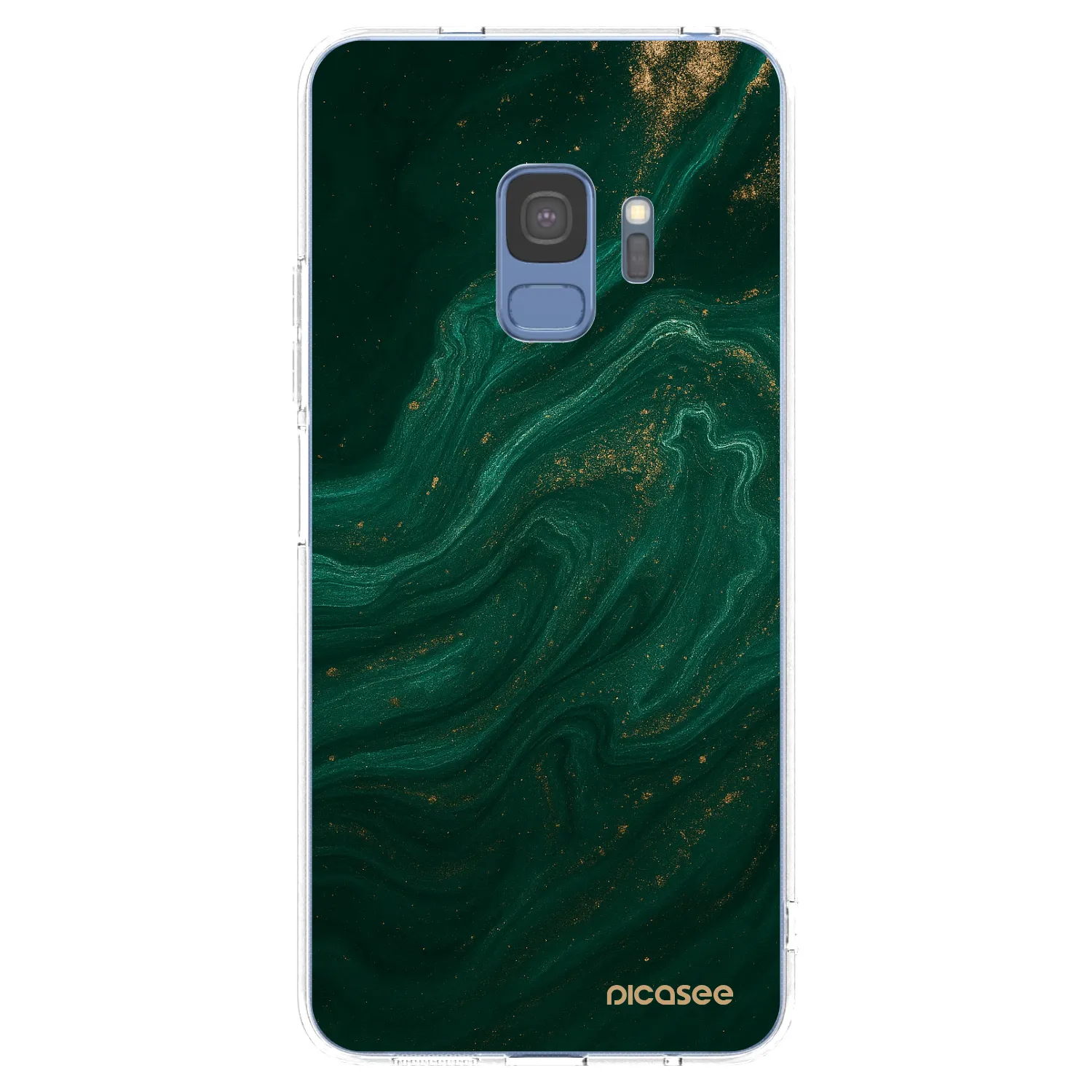 Picasee silikonski prozorni ovitek za Samsung Galaxy S9 G960F - Green