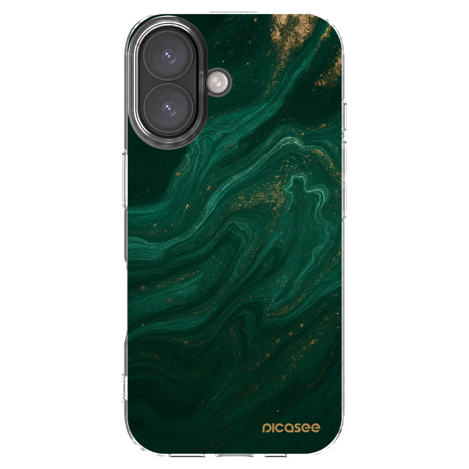 Picasee silikonski prozorni ovitek za Apple iPhone 16 - Green
