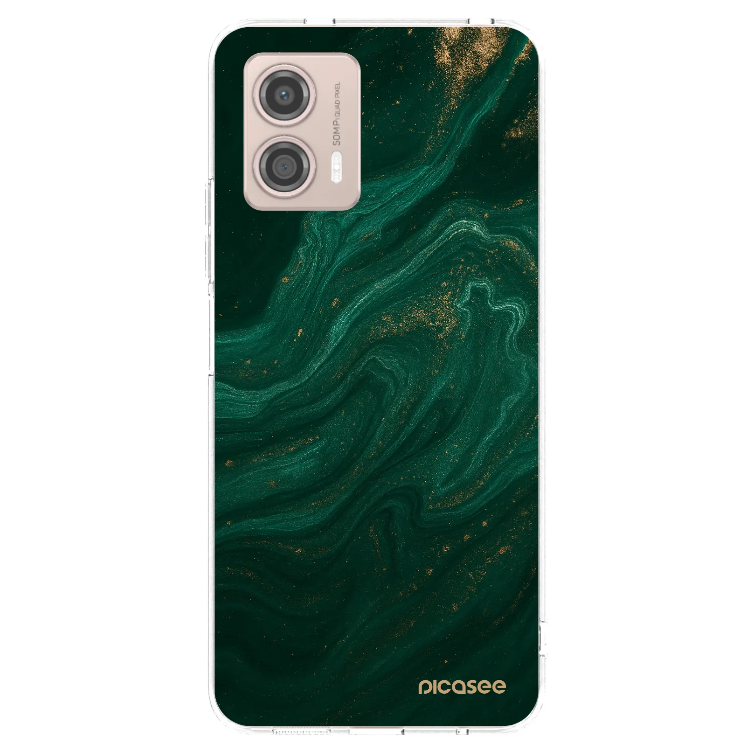 Picasee silikonski prozorni ovitek za Motorola Moto G53 5G - Green