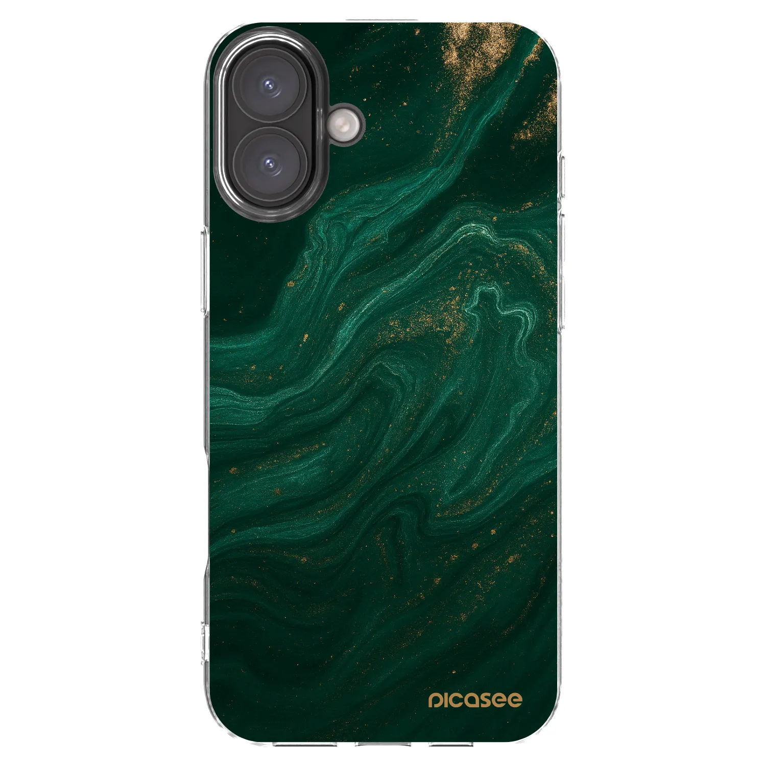 Picasee silikonski prozorni ovitek za Apple iPhone 16 Plus - Green