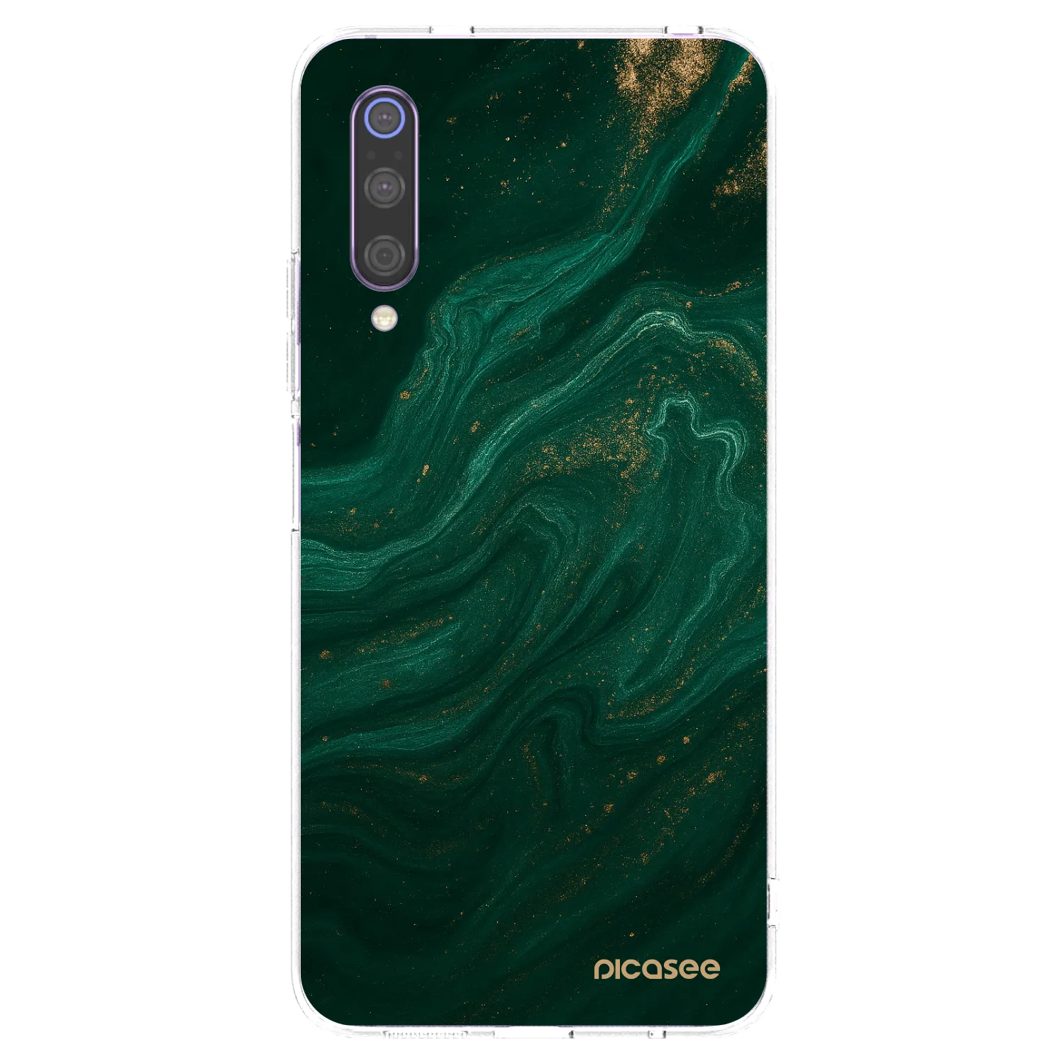 Picasee silikonski prozorni ovitek za Xiaomi Mi 9 - Green