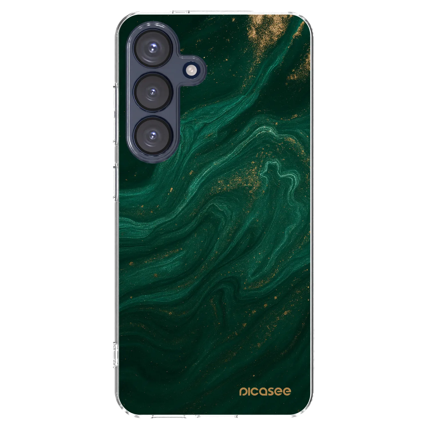 Picasee silikonski prozorni ovitek za Samsung Galaxy S25 5G - Green