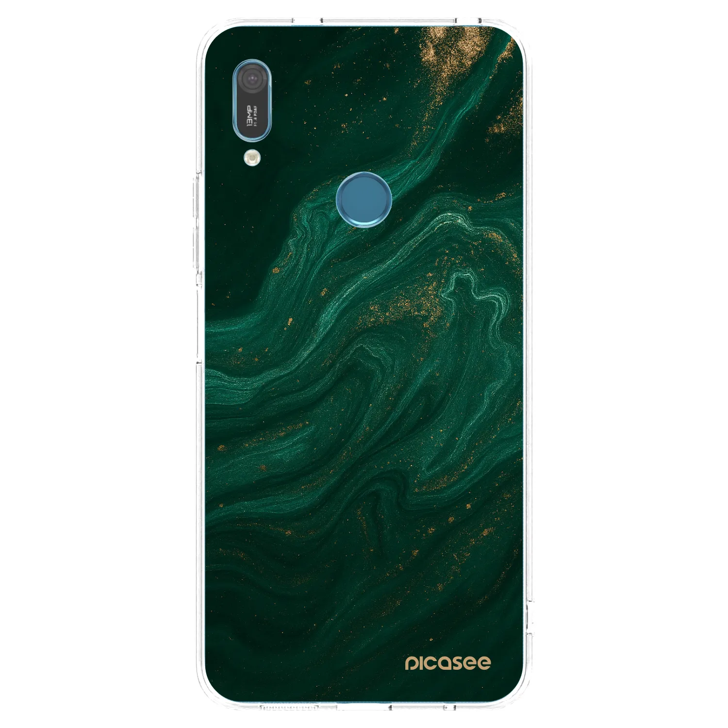 Picasee silikonski prozorni ovitek za Huawei Y6 2019 - Green