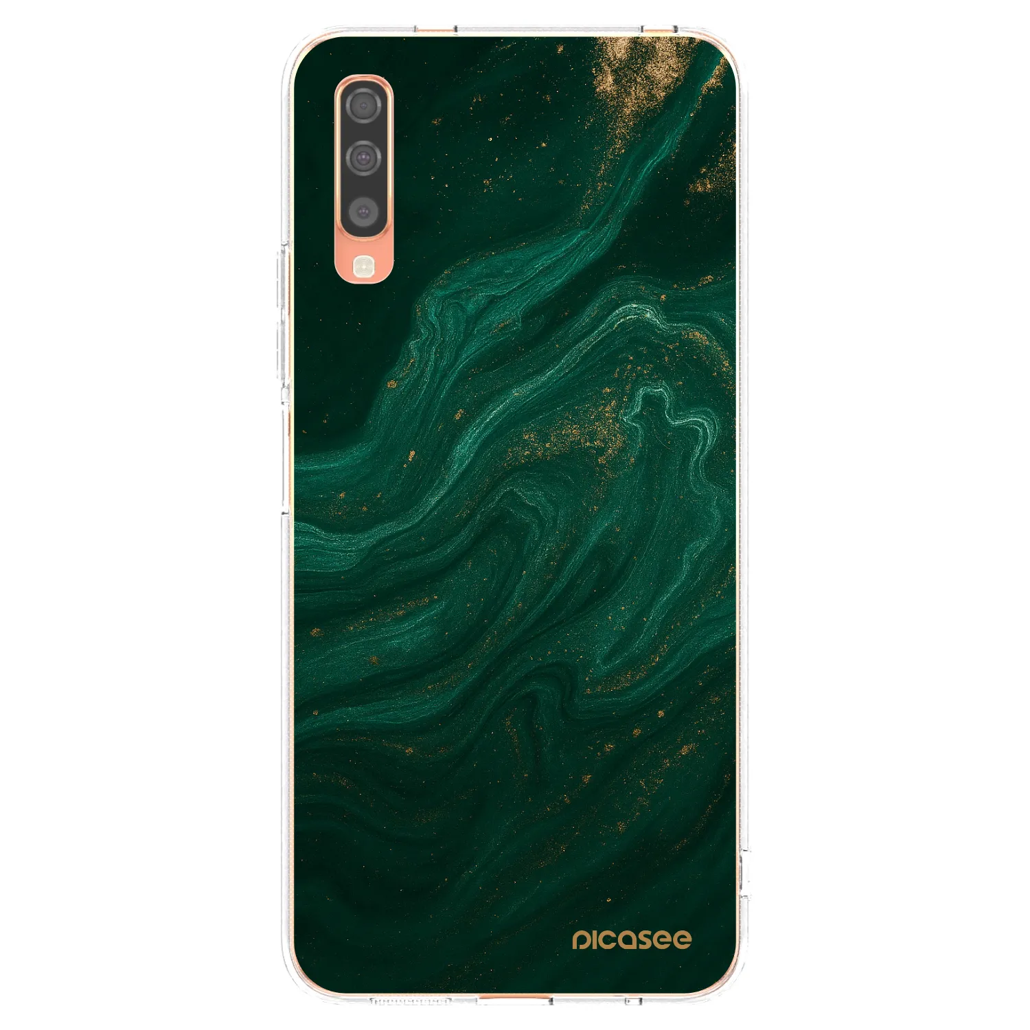 Picasee silikonski prozorni ovitek za Samsung Galaxy A70 A705F - Green