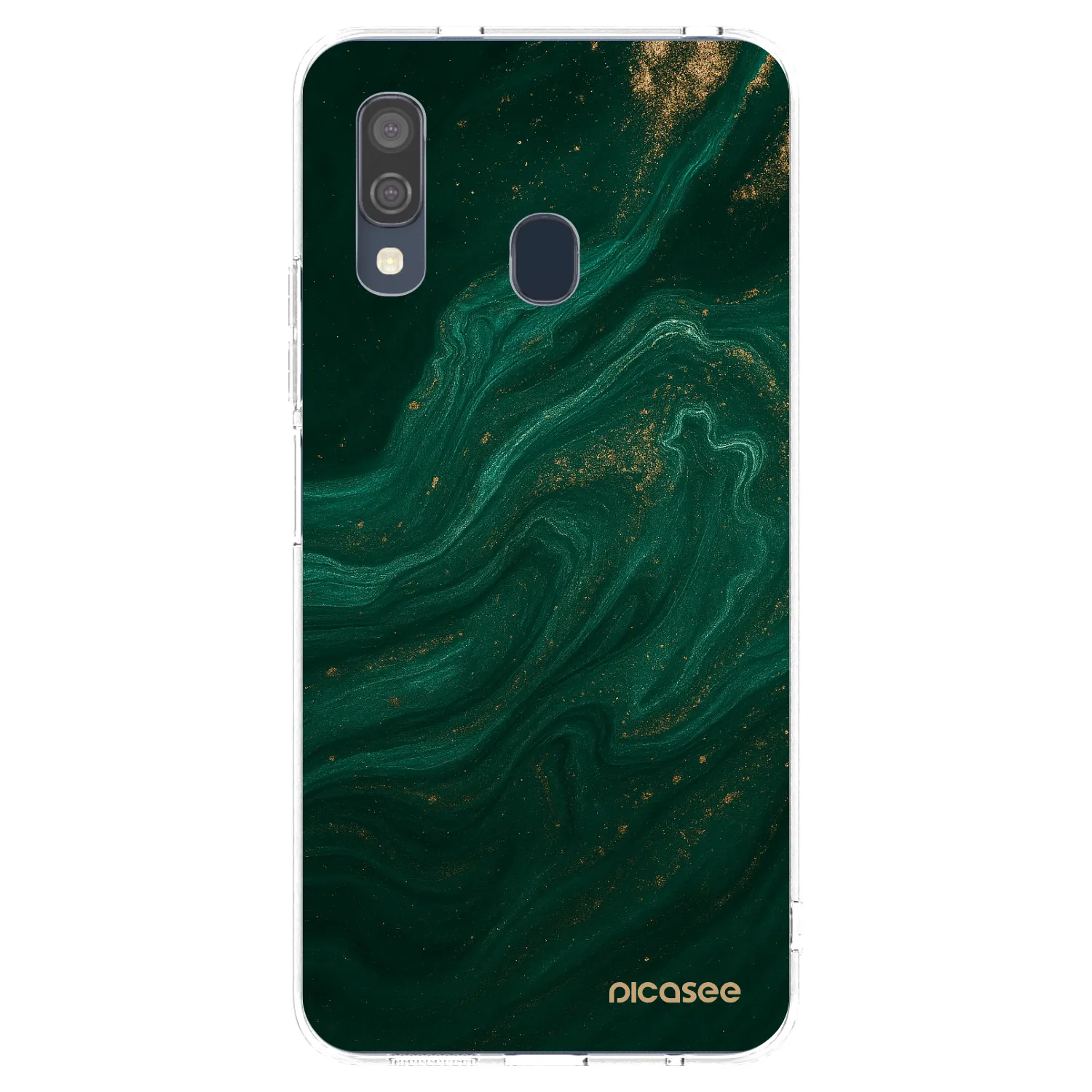 Picasee silikonski prozorni ovitek za Samsung Galaxy A40 A405F - Green