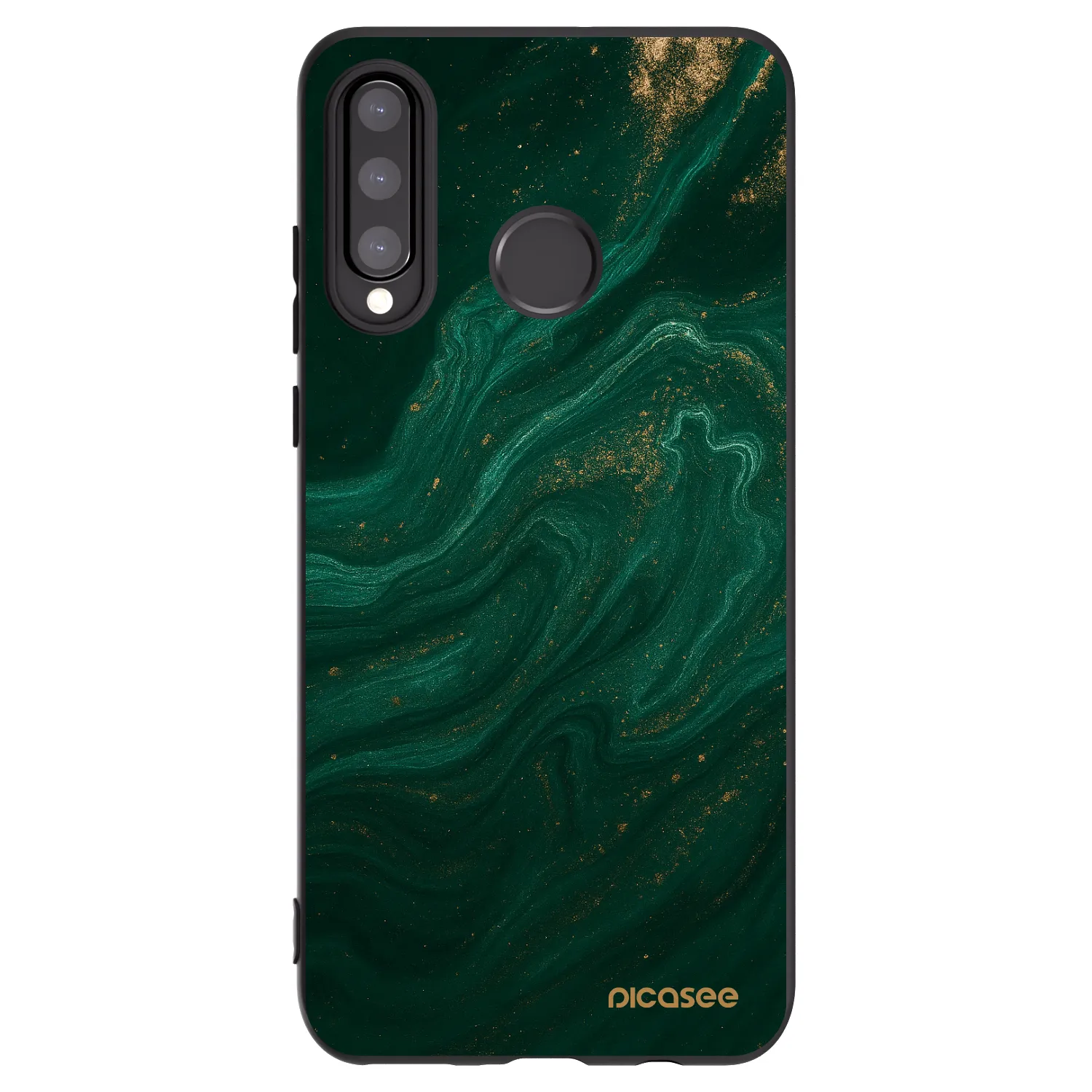 Picasee silikonski črni ovitek za Huawei P30 Lite - Green