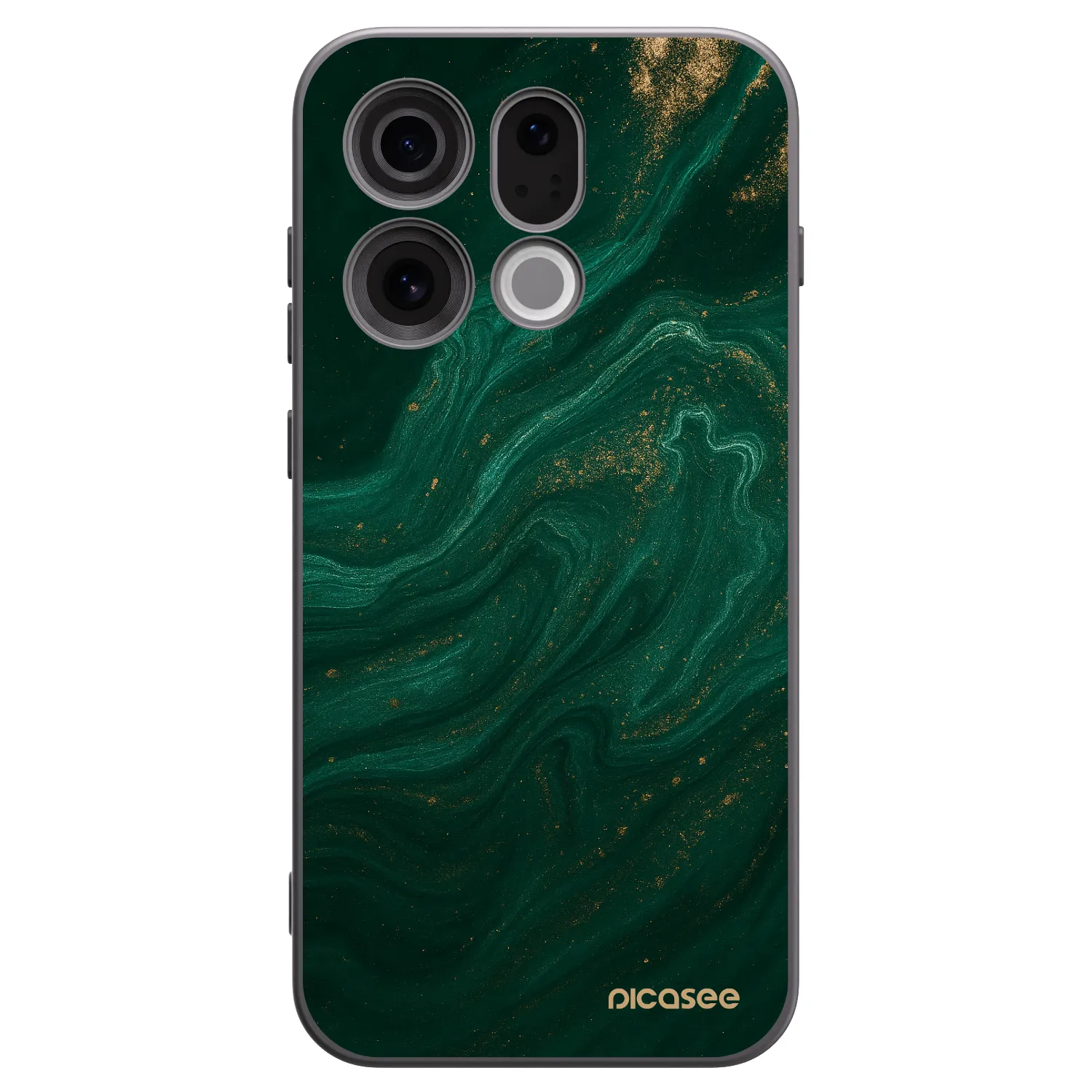 Picasee silikonski črni ovitek za OPPO Find X9 - Green