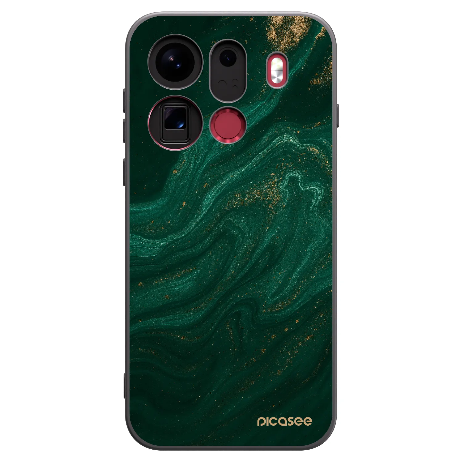 Picasee silikonski črni ovitek za OPPO Find X9 Pro - Green
